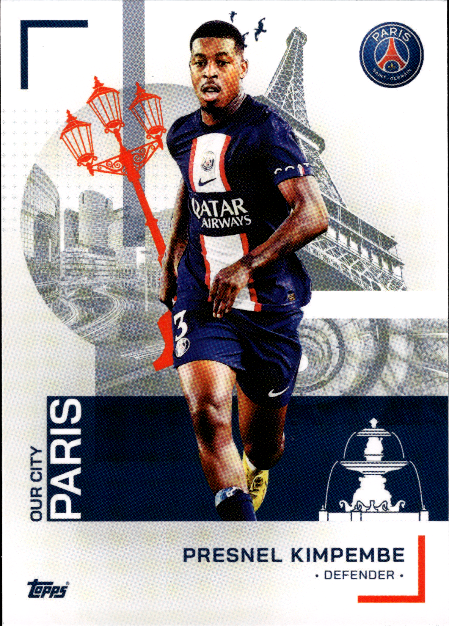 Presnel Kimpembe - Topps Paris Saint-Germain Official Team Set 2023-24, Nr. 27 (Art.-Nr. SG102981)