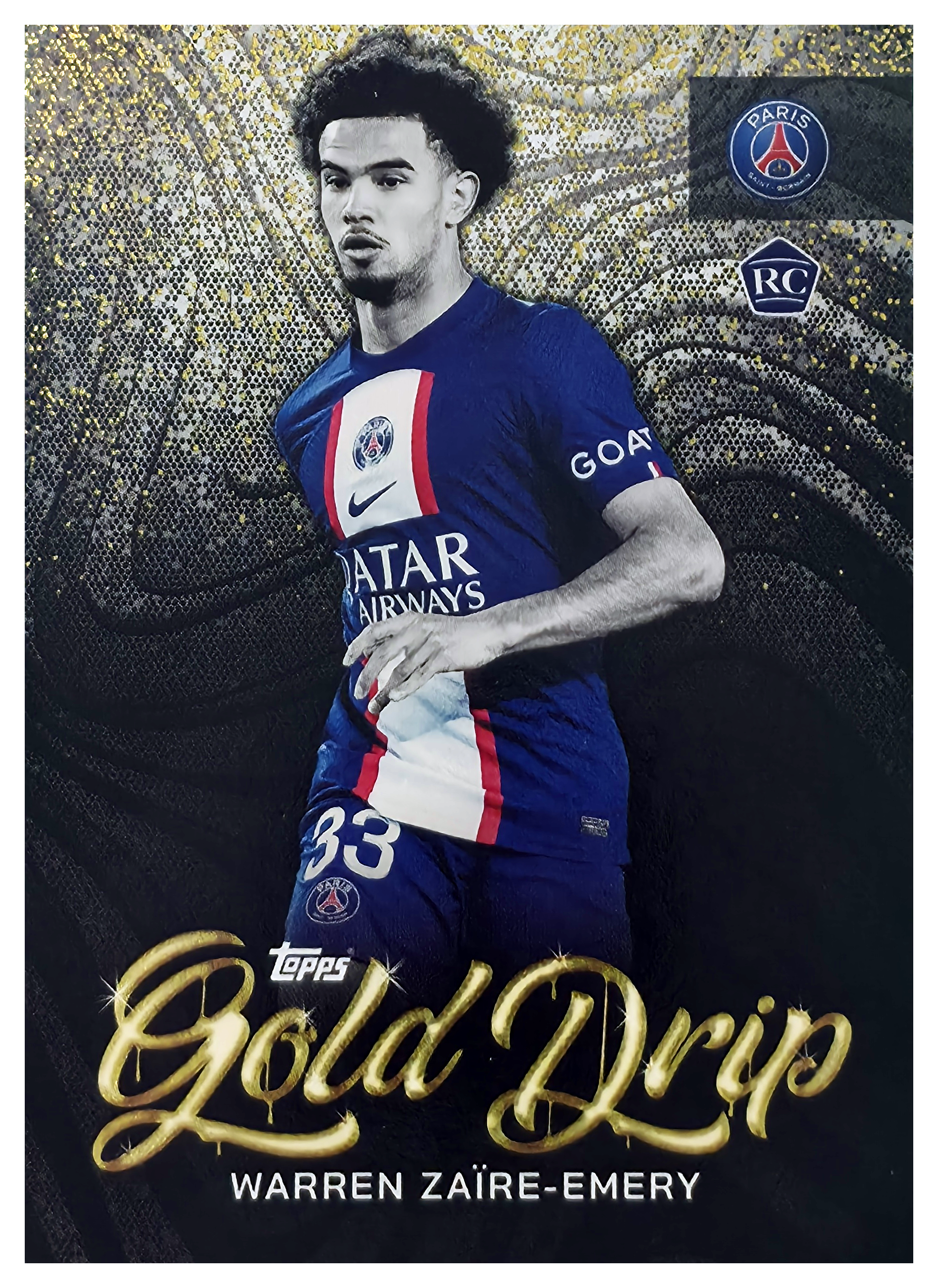 Warren Zaïre-Emery - Topps Paris Saint-Germain Team Set Gold Drip 2022-23, Nr. 47 – Rookie Card (Art.-Nr. SG106449)