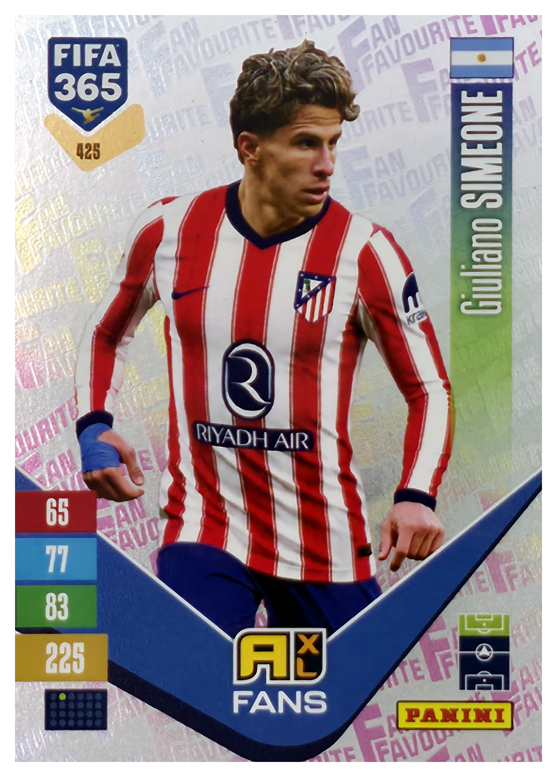 Giuliano Simeone - Panini Adrenalyn XL FIFA 365 Fan Favourites 2026-27, Nr. 425 – Insert (Art.-Nr. SG110495)