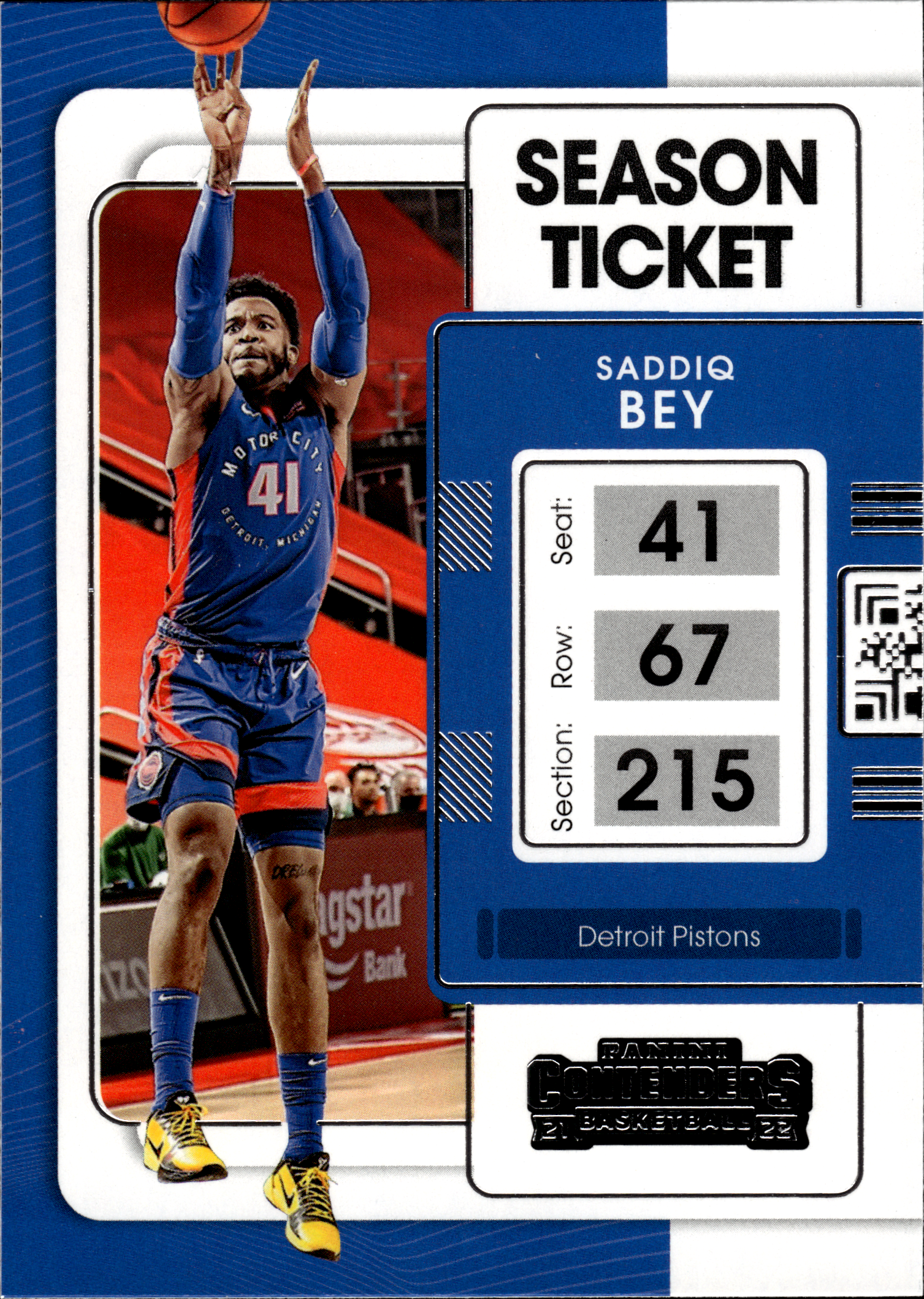 Saddiq Bey - Panini Contenders Season Ticket 2021-22, Nr. 98 (Art.-Nr. SG103696)