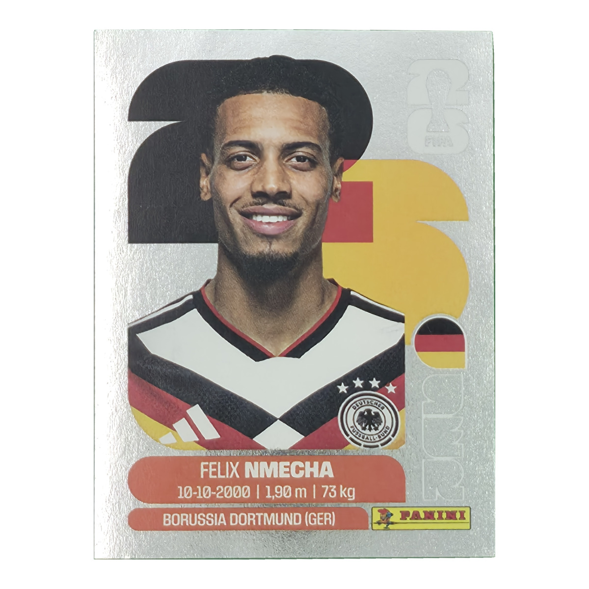 Felix Nmecha - Deutschland, FIFA WM 2026, Nr. GER-S12 – Silber-Edition