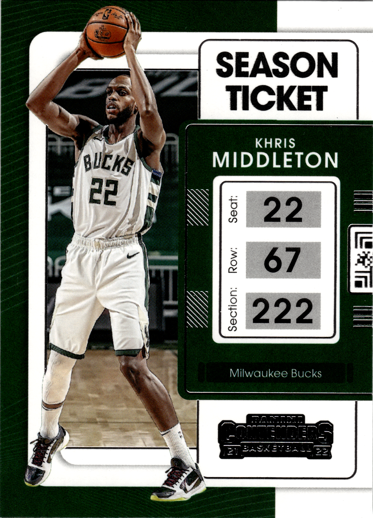 Khris Middleton - Panini Contenders Season Ticket 2021-22, Nr. 83 (Art.-Nr. SG103585)