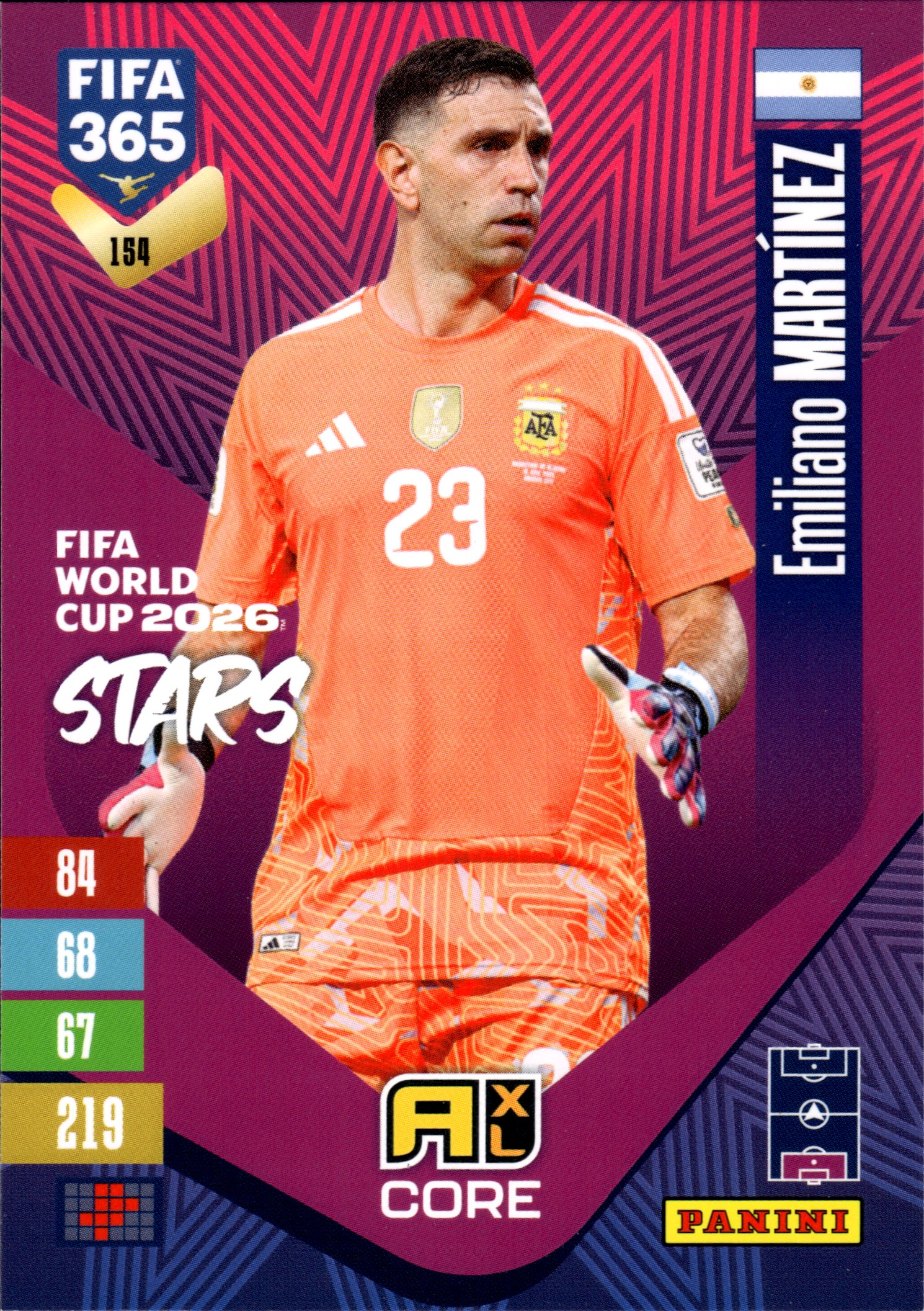 Emiliano Martínez - Panini Adrenalyn XL FIFA 365 FIFA World Cup 2026 Stars 2026-27, Nr. 154 (Art.-Nr. SG110247)