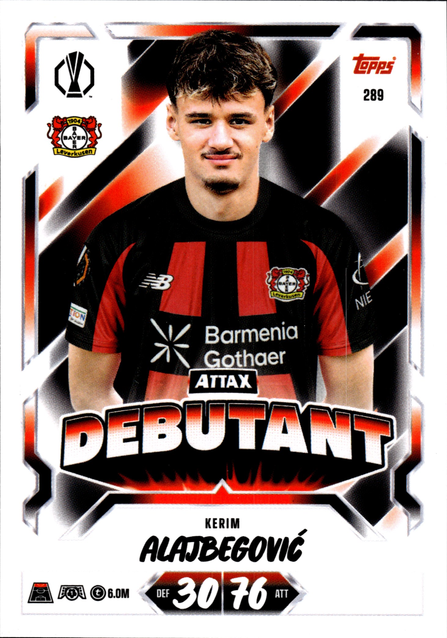 Kerim Alajbegović - Topps Match Attax UEFA Club Competitions Attax Debutant 2026-27, Nr. 289 (Art.-Nr. SG107306)