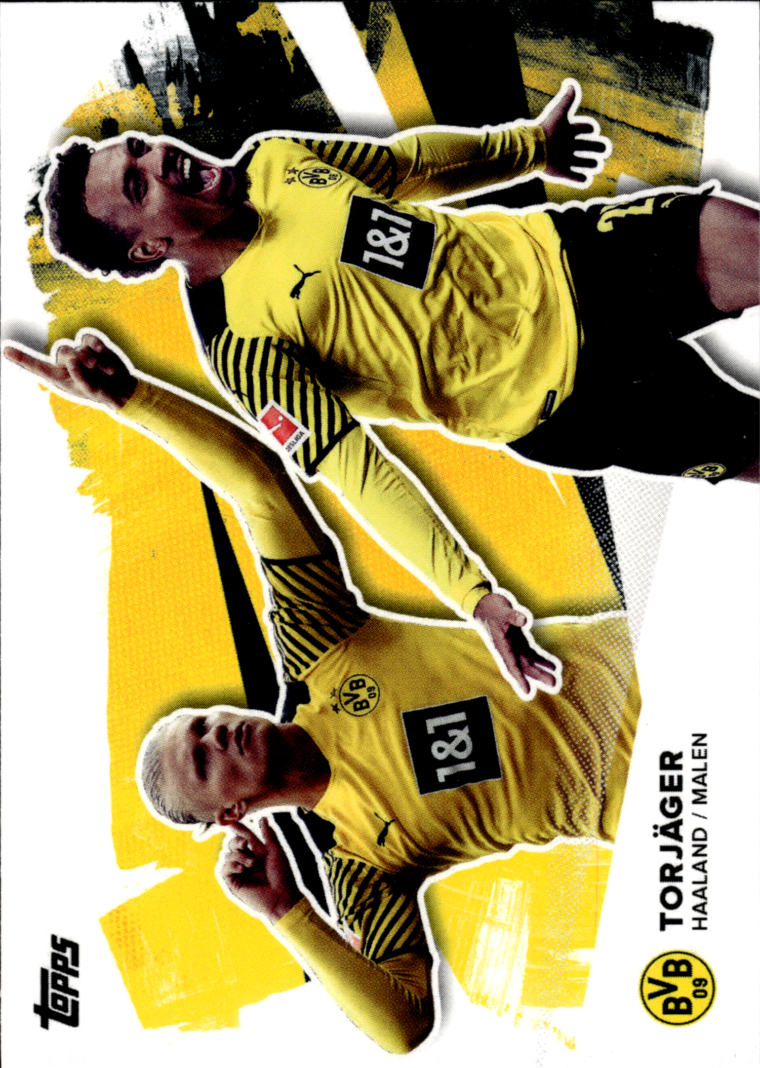Erling Haaland / Donyell Malen - Topps Borussia Dortmund Team Set Torjäger 2021-22, Nr. DUO-HM – Insert (Art.-Nr. SG106316)