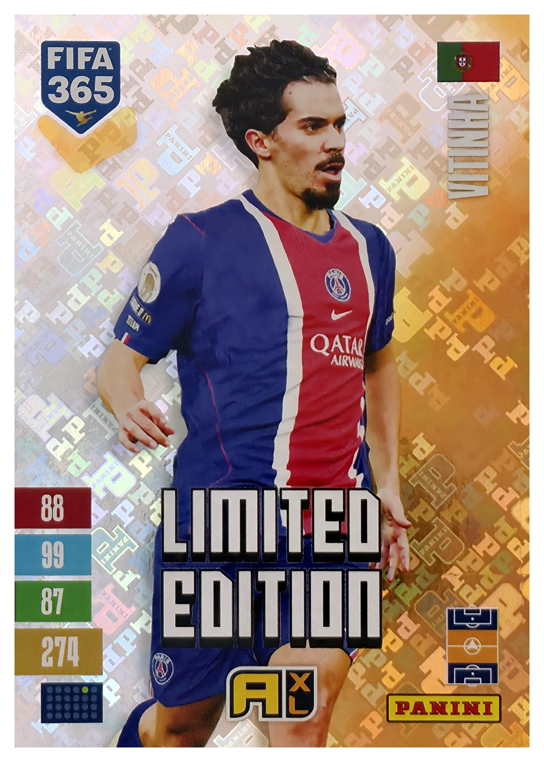 Vitinha - Panini Adrenalyn XL FIFA 365 Limited Edition Classic Tin 2026-27 (Insert)