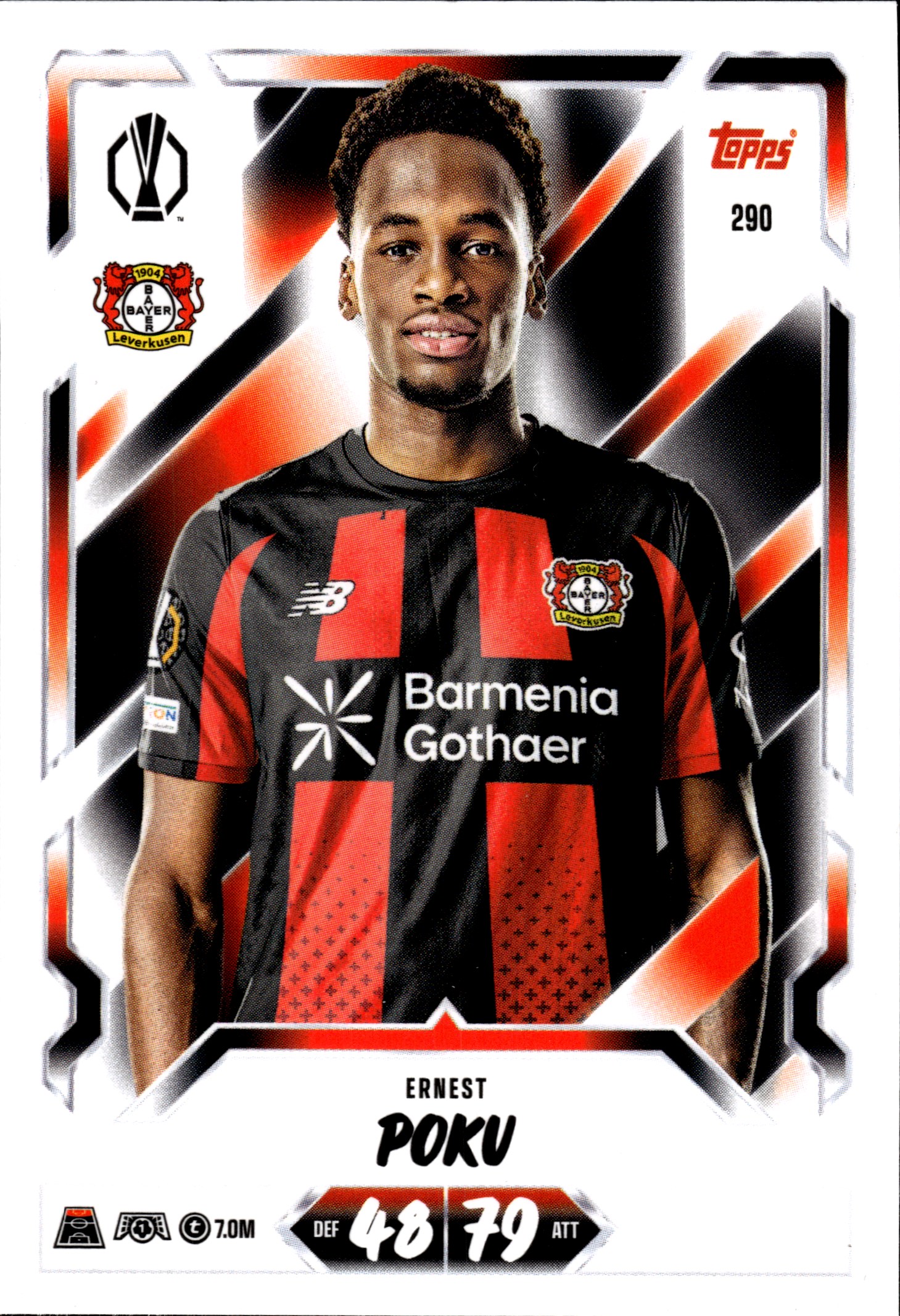 Ernest Poku - Topps Match Attax UEFA Club Competitions Base Set 2026-27, Nr. 290 (Art.-Nr. SG107109)