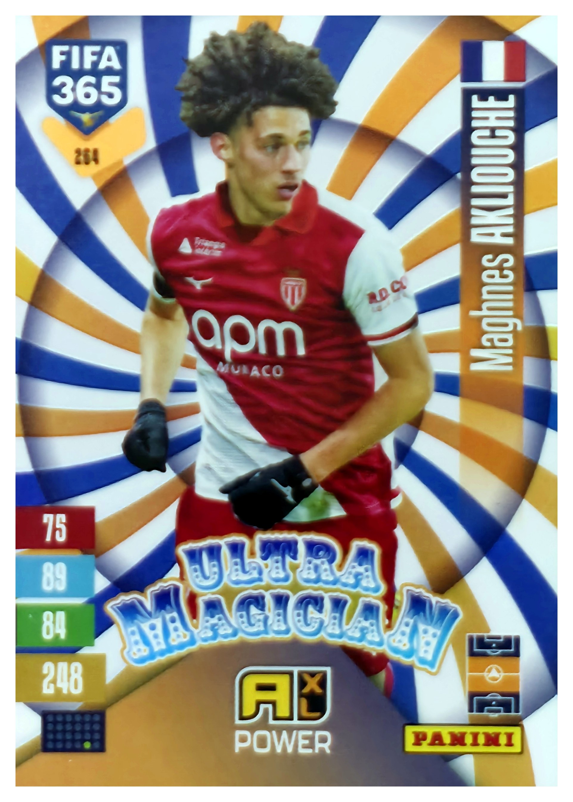 Maghnes Akliouche - Panini Adrenalyn XL FIFA 365 Ultra Magician 2026-27, Nr. 264 – Insert (Art.-Nr. SG110649)
