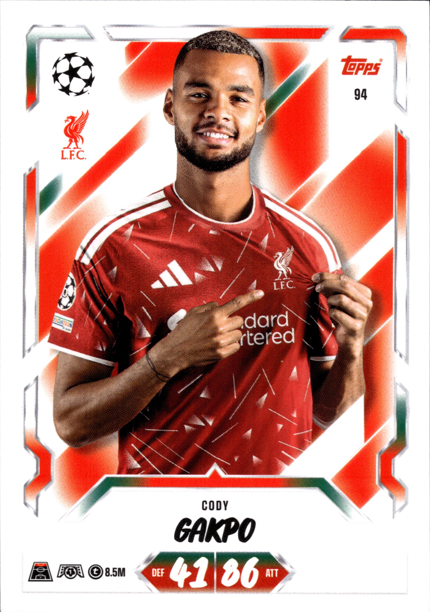 Cody Gakpo - Topps Match Attax UEFA Club Competitions Base Set 2026-27, Nr. 94 (Art.-Nr. SG107145)