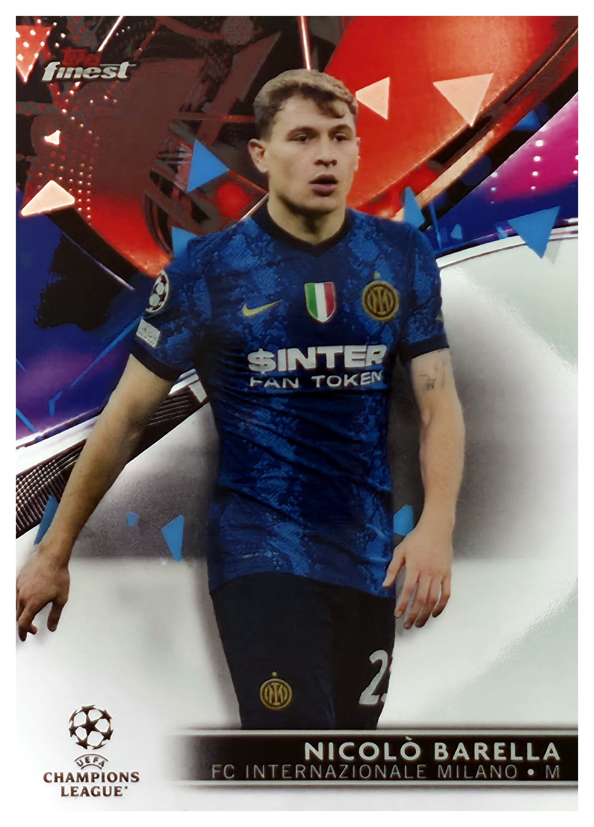 Nicolò Barella - Topps Finest UEFA Champions League Base Set 2021-22, Nr. 30 (Art.-Nr. SG108172)