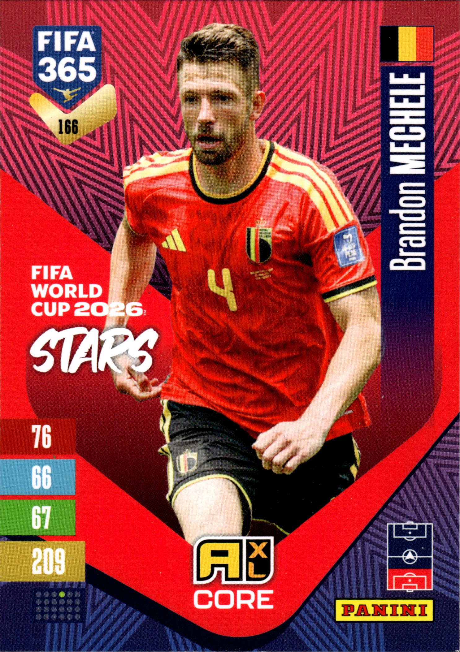 Brandon Mechele - Panini Adrenalyn XL FIFA 365 FIFA World Cup 2026 Stars 2026-27, Nr. 166