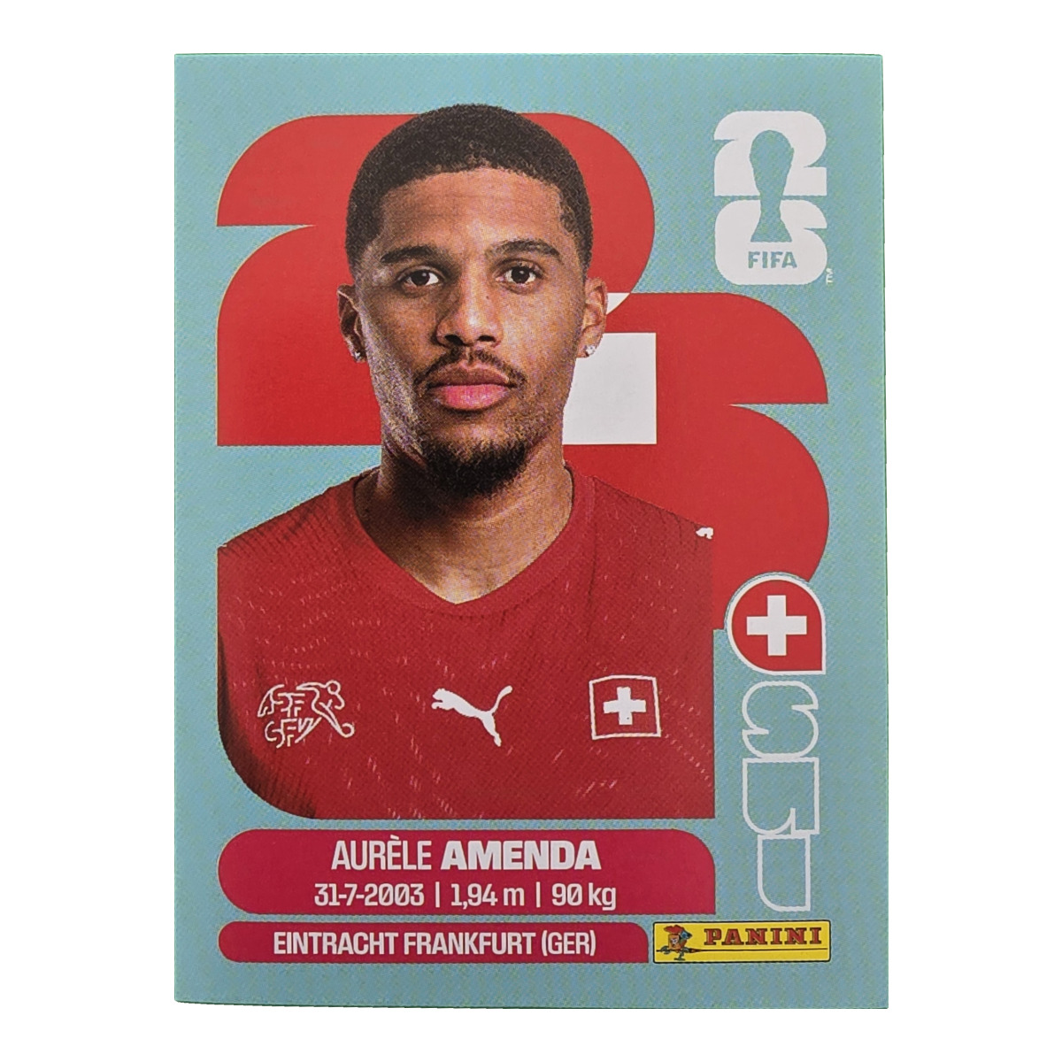 Aurèle Amenda - Schweiz, FIFA WM 2026, Nr. SUI7
