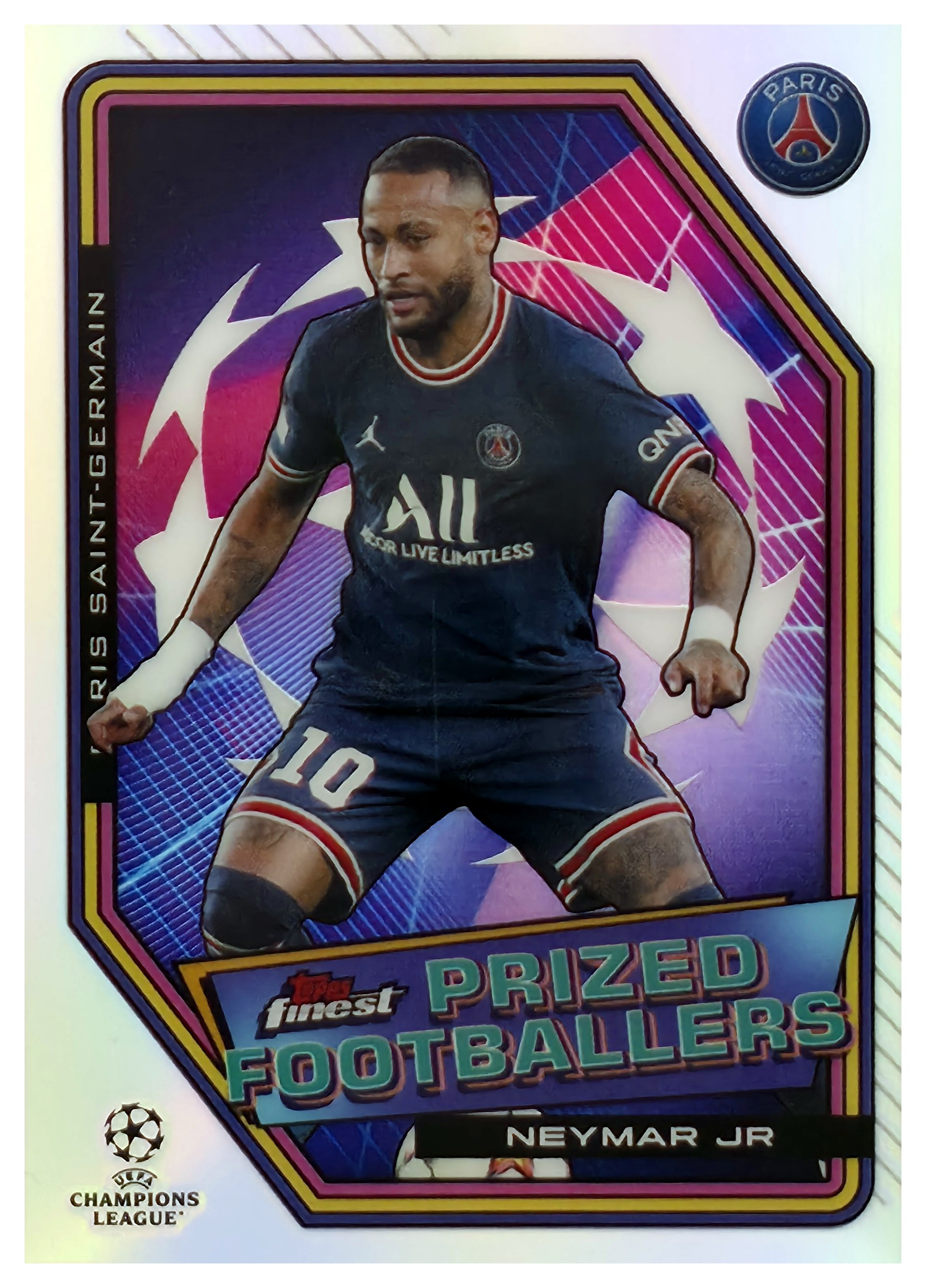 Neymar Jr - Topps Finest UEFA Champions League Prized Footballers 2021-22, Nr. PF-8 – Insert (Art.-Nr. SG108132)