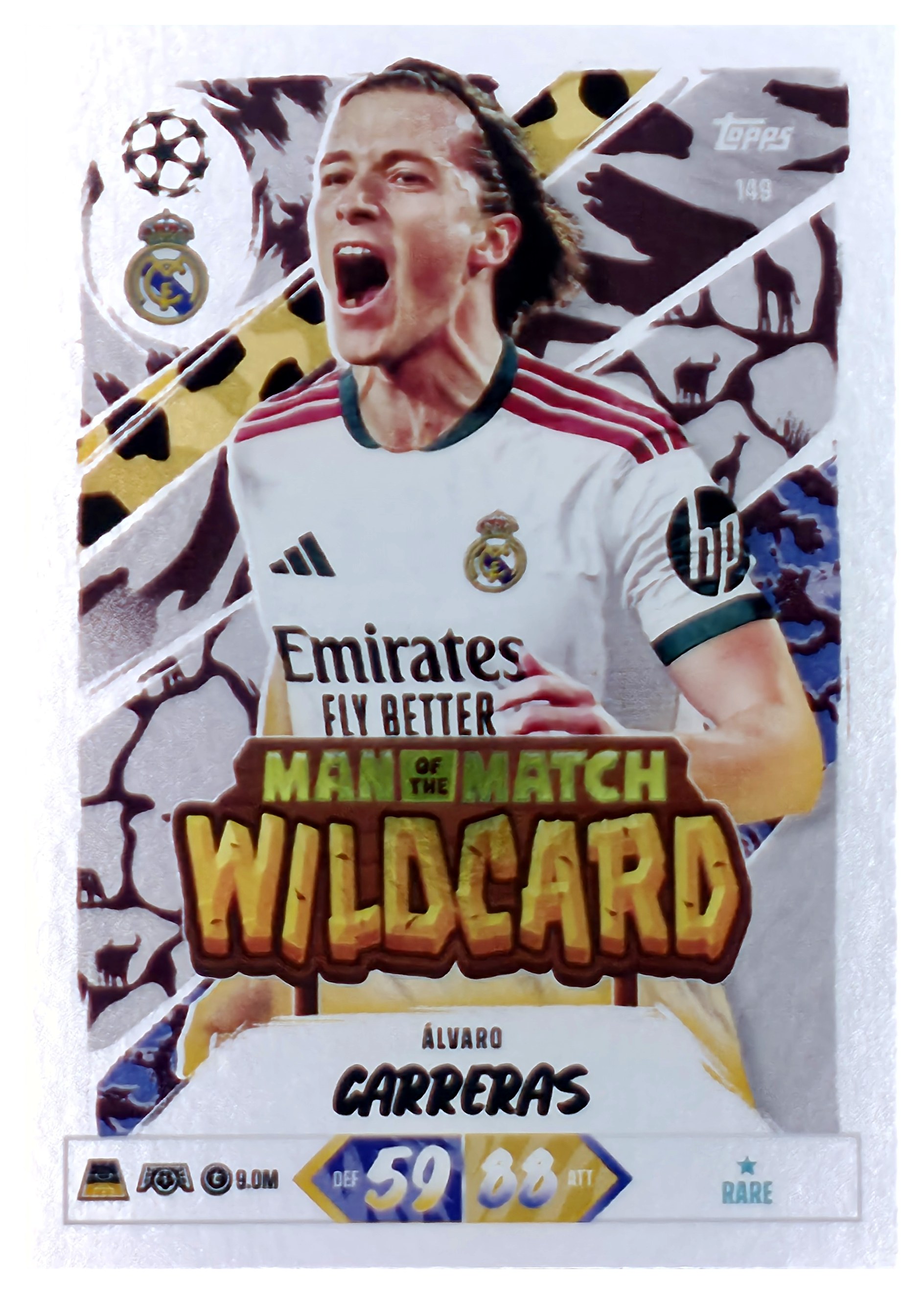 Álvaro Carreras - Topps Match Attax UEFA Club Competitions Man of the Match Wildcard 2026-27, Nr. 149 (Art.-Nr. SG107492)