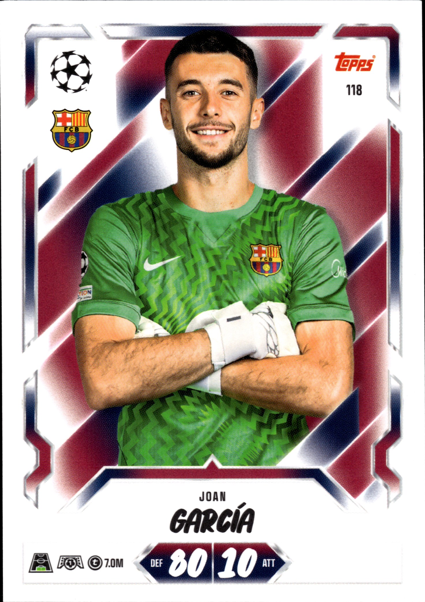 Joan García - Topps Match Attax UEFA Club Competitions Base Set 2026-27, Nr. 118 (Art.-Nr. SG107153)