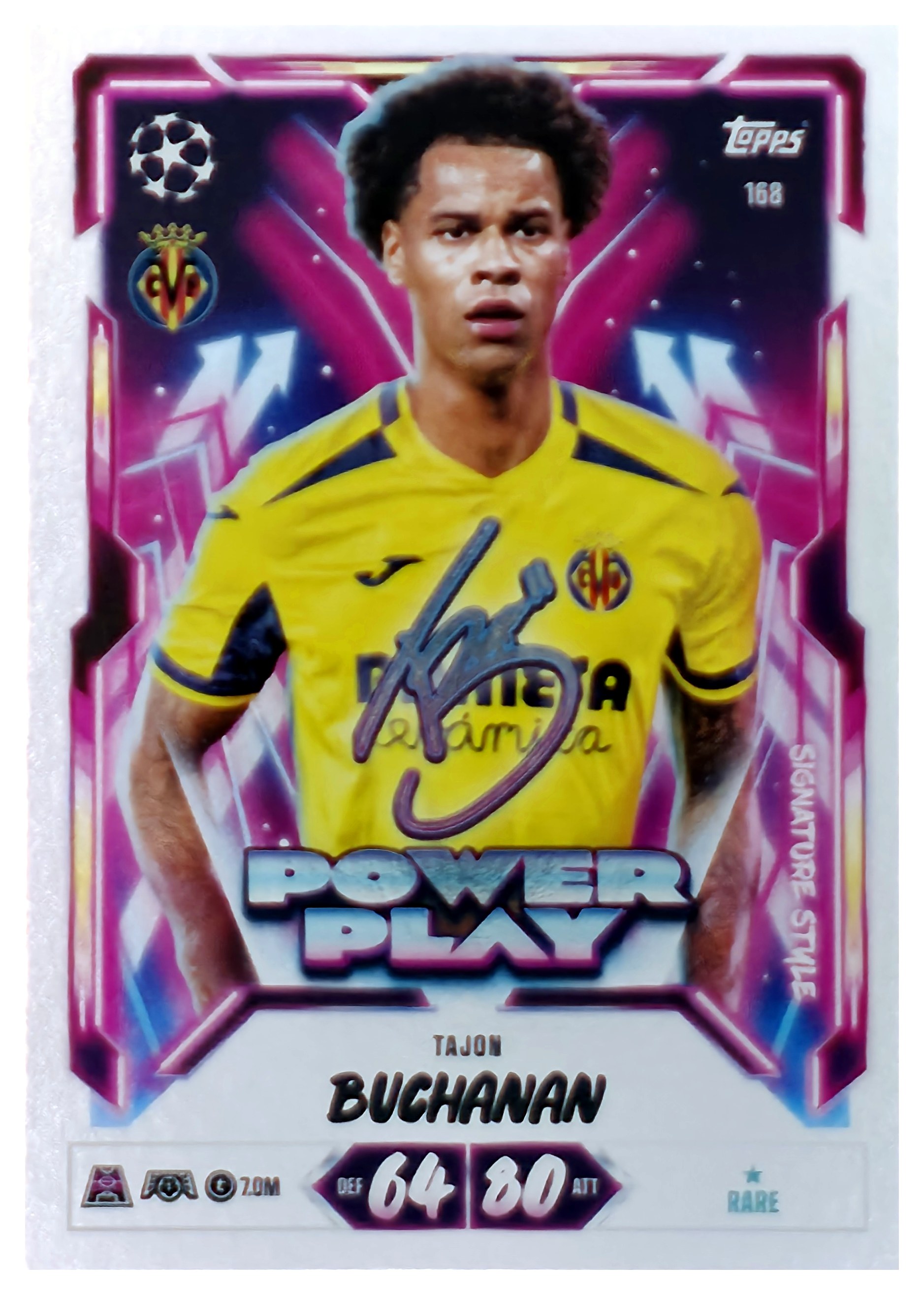 Tajon Buchanan - Topps Match Attax UEFA Club Competitions Power Play Signature Style 2026-27, Nr. 168 (Art.-Nr. SG107519)