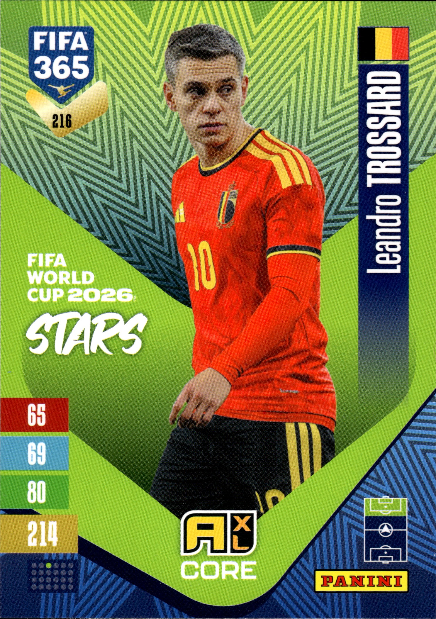 Leandro Trossard - Panini Adrenalyn XL FIFA 365 FIFA World Cup 2026 Stars 2026-27, Nr. 216 (Art.-Nr. SG110327)