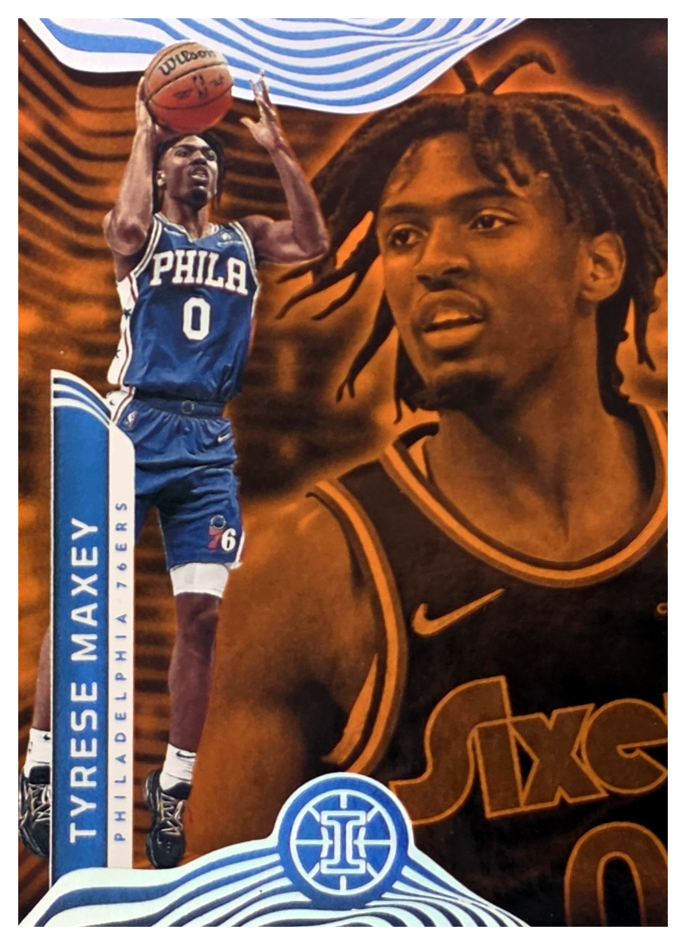 Tyrese Maxey - Panini Illusions Base Set 2021-22, Nr. 15 – Trophy Collection Orange (Art.-Nr. SG104236)