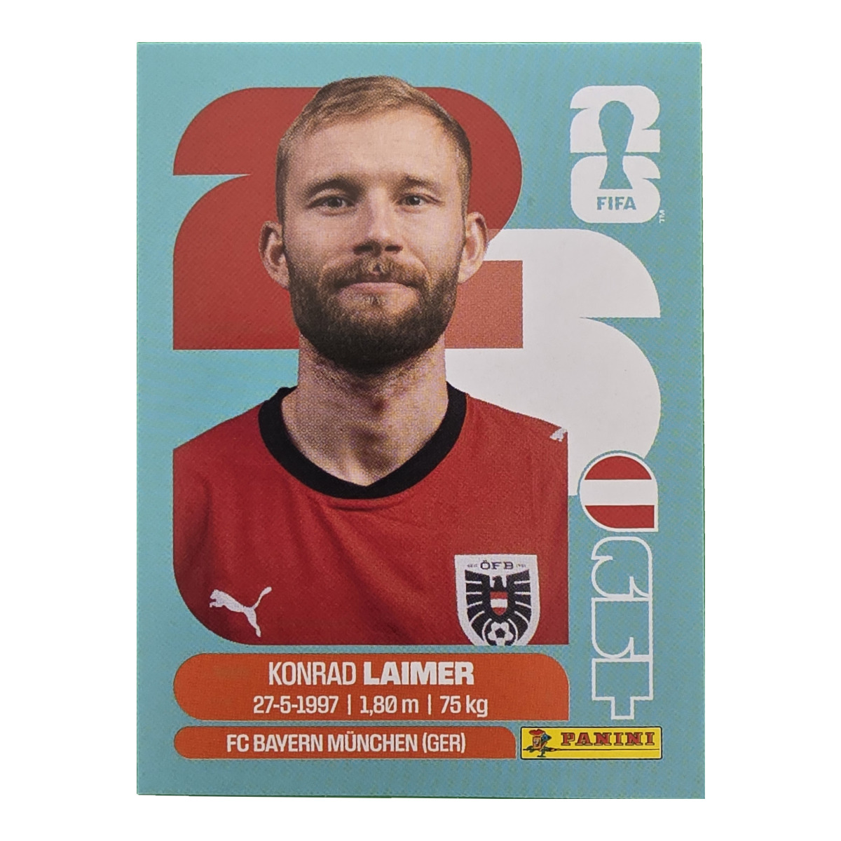 Konrad Laimer - Österreich, FIFA WM 2026, Nr. AUT12