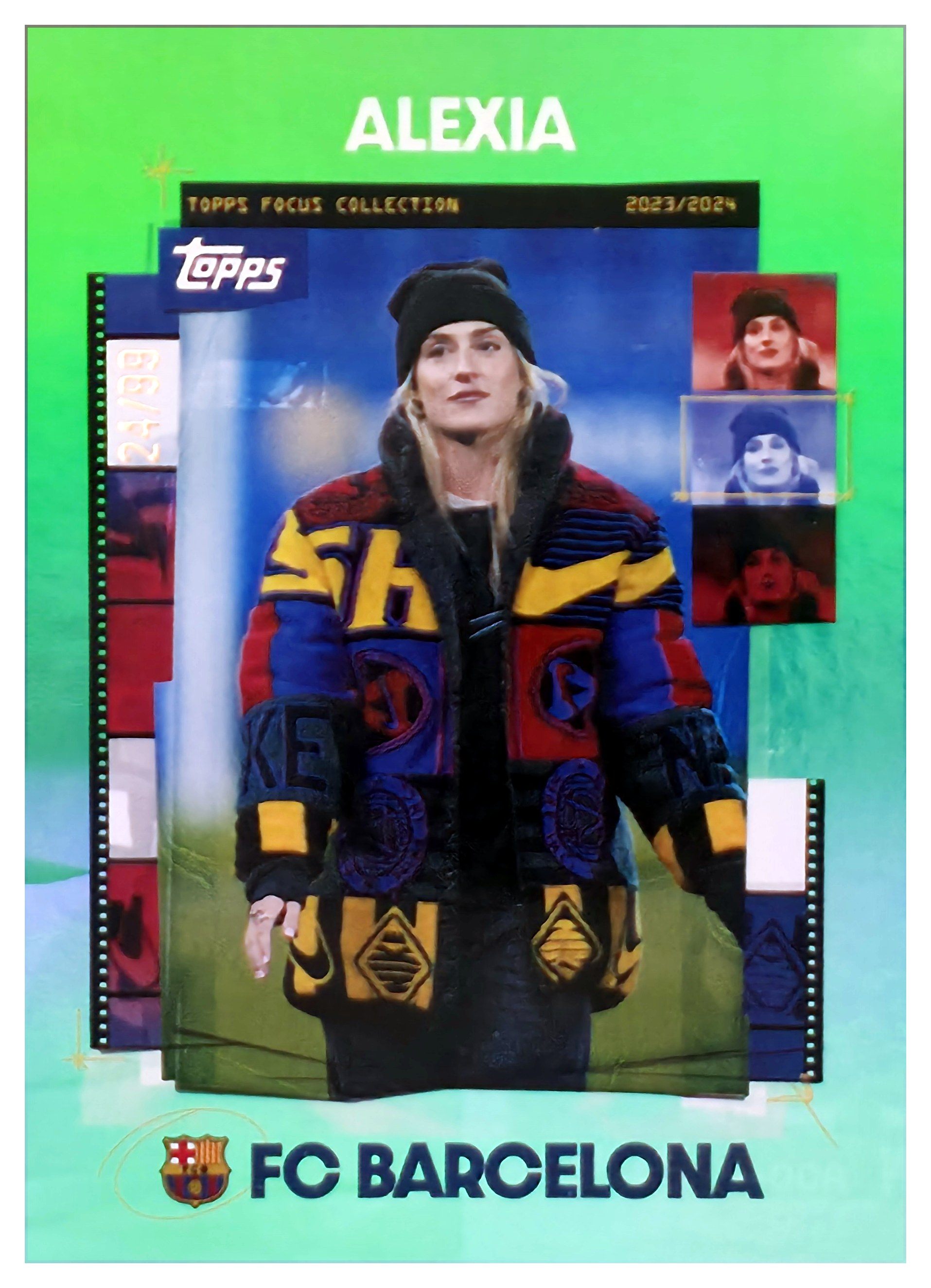 Alexia Putellas - Topps Focus FC Barcelona Base Set 2023-24, Nr. 13 – Nummeriert, Green Rainbow (Art.-Nr. SG108725)