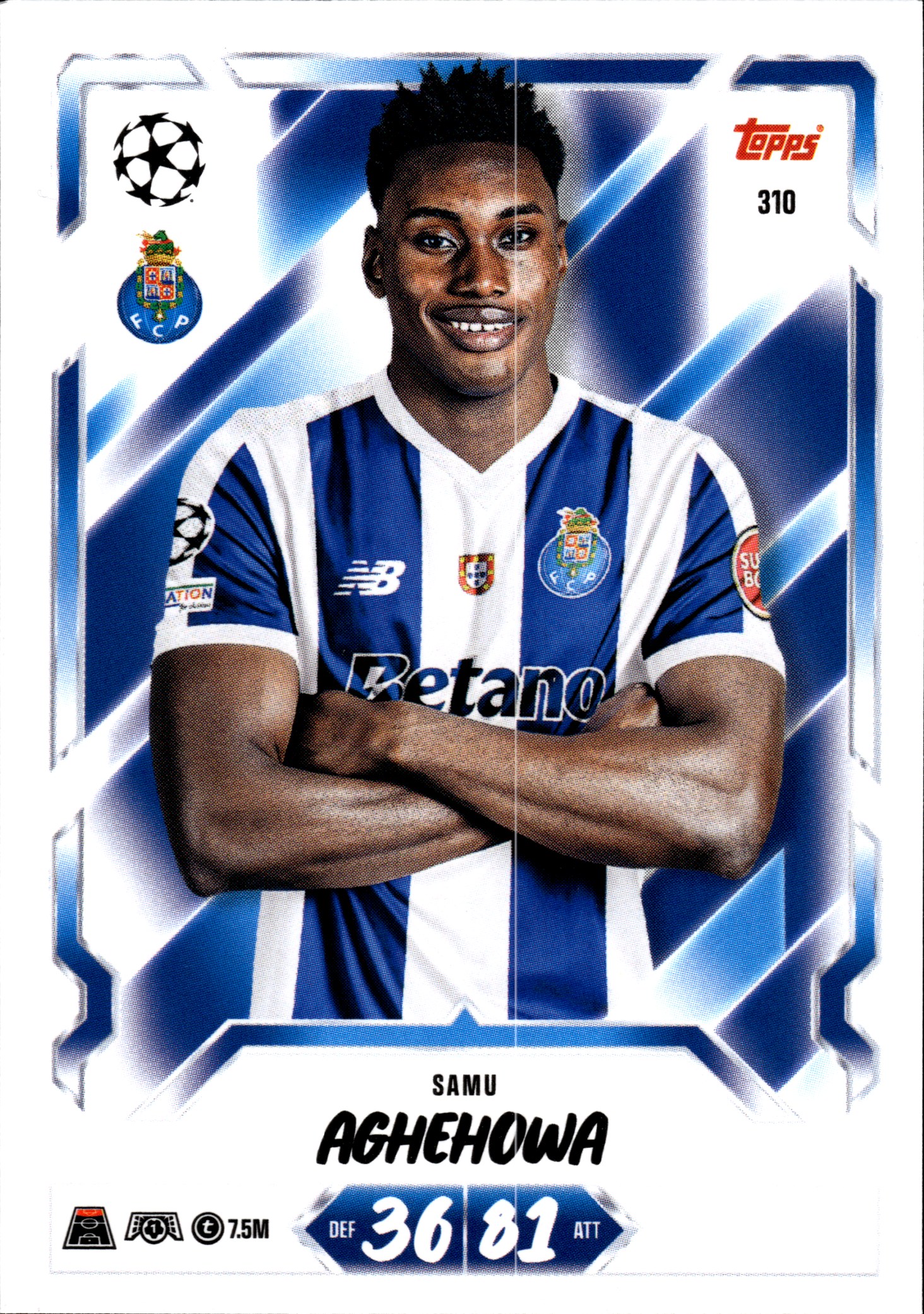Samu Aghehowa - Topps Match Attax UEFA Club Competitions Base Set 2026-27, Nr. 310 (Art.-Nr. SG107164)