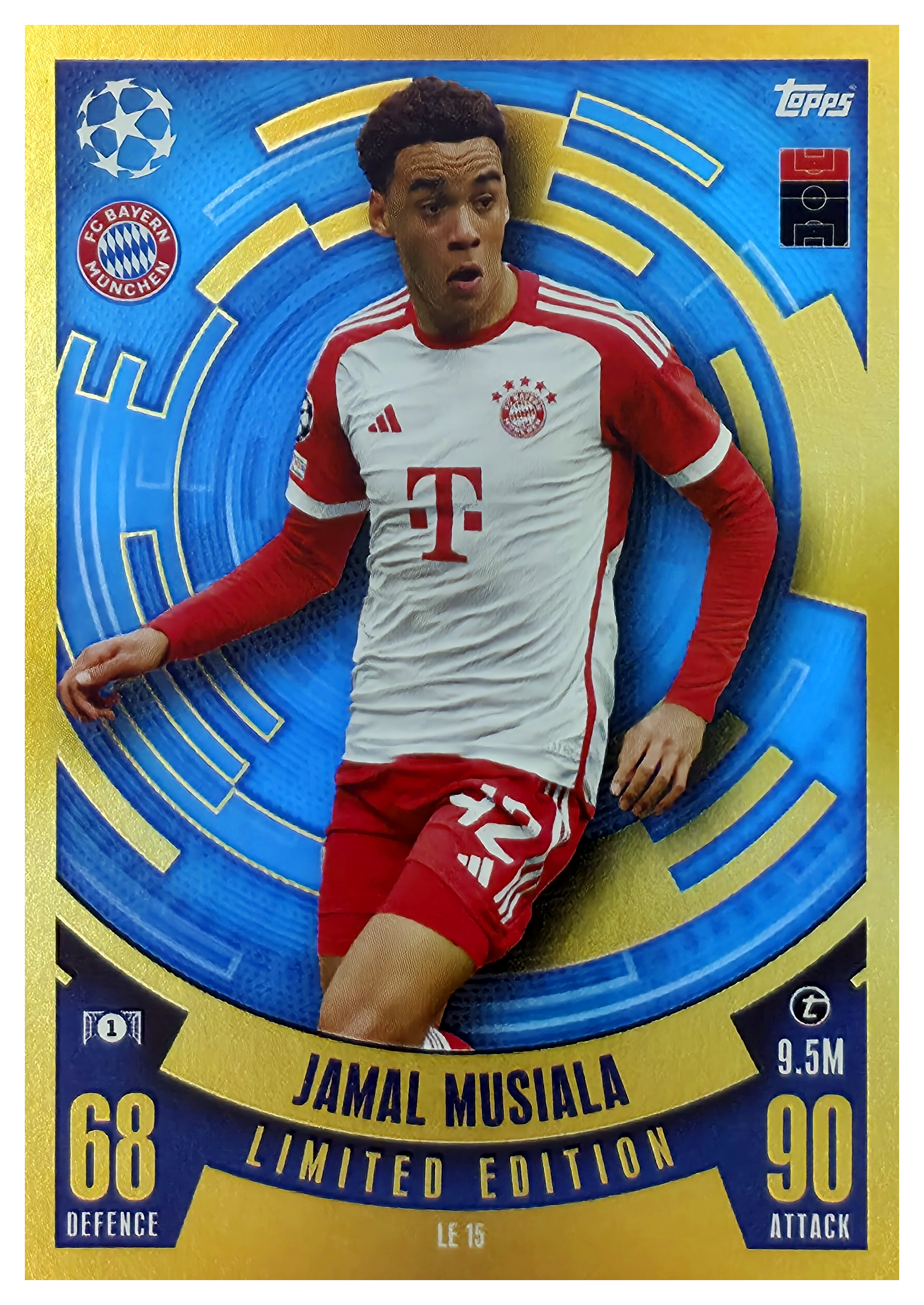 Jamal Musiala - Topps Match Attax UEFA Club Competitions Limited Edition 2023-24, Nr. LE 15 (Art.-Nr. SG106432)