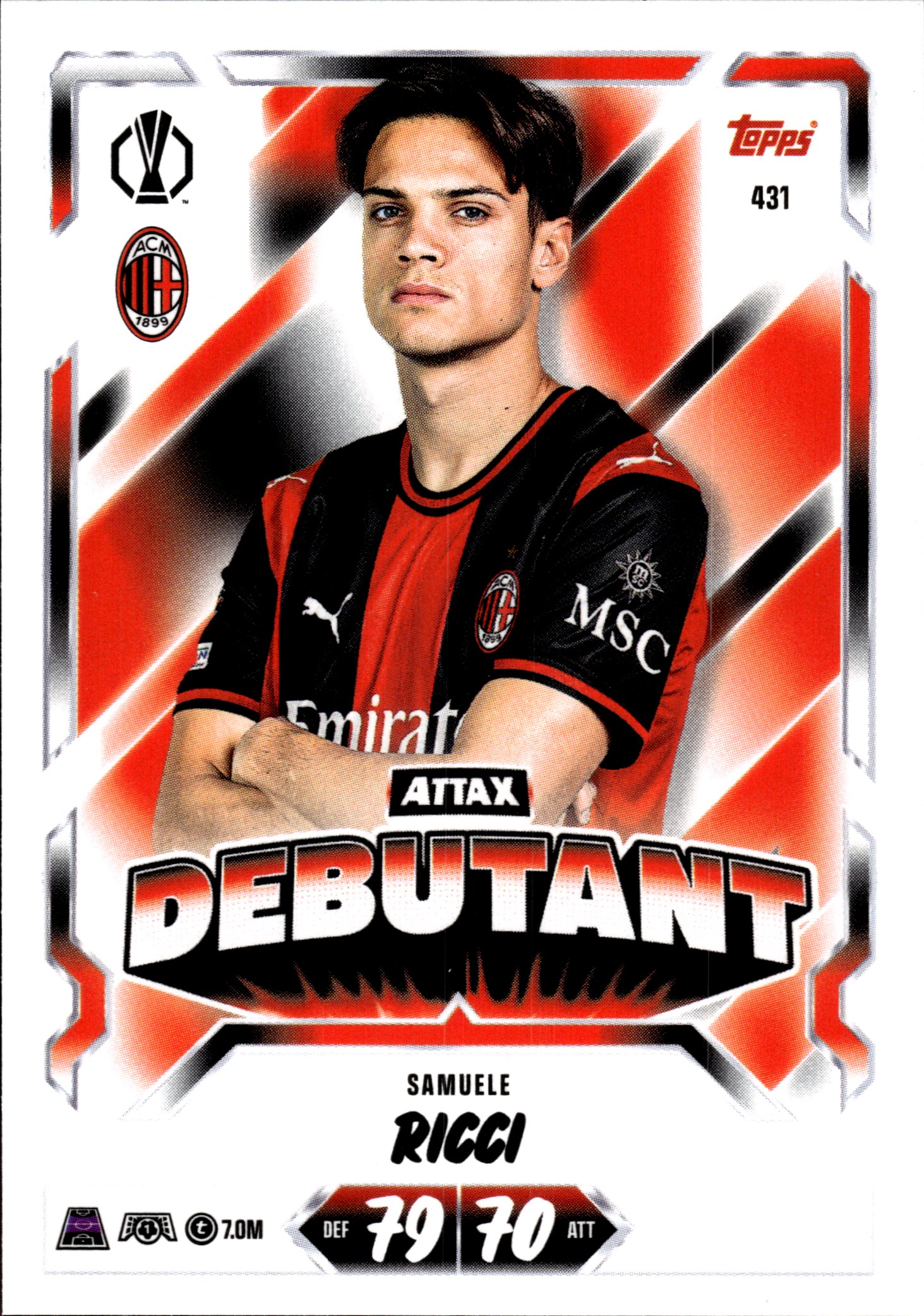 Samuele Ricci - Topps Match Attax UEFA Club Competitions Attax Debutant 2026-27, Nr. 431 (Art.-Nr. SG107302)