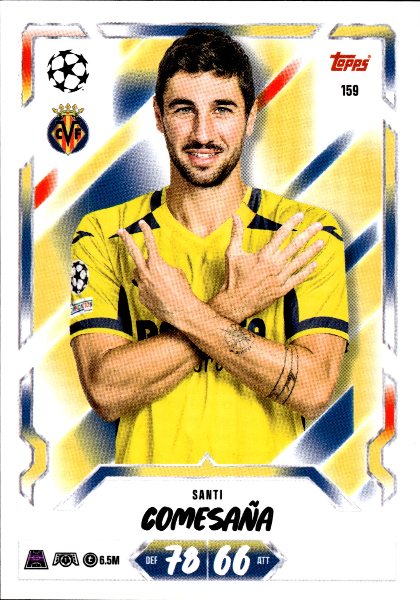 Santi Comesaña - Topps Match Attax UEFA Club Competitions Base Set 2026-27, Nr. 159 (Art.-Nr. SG107240)