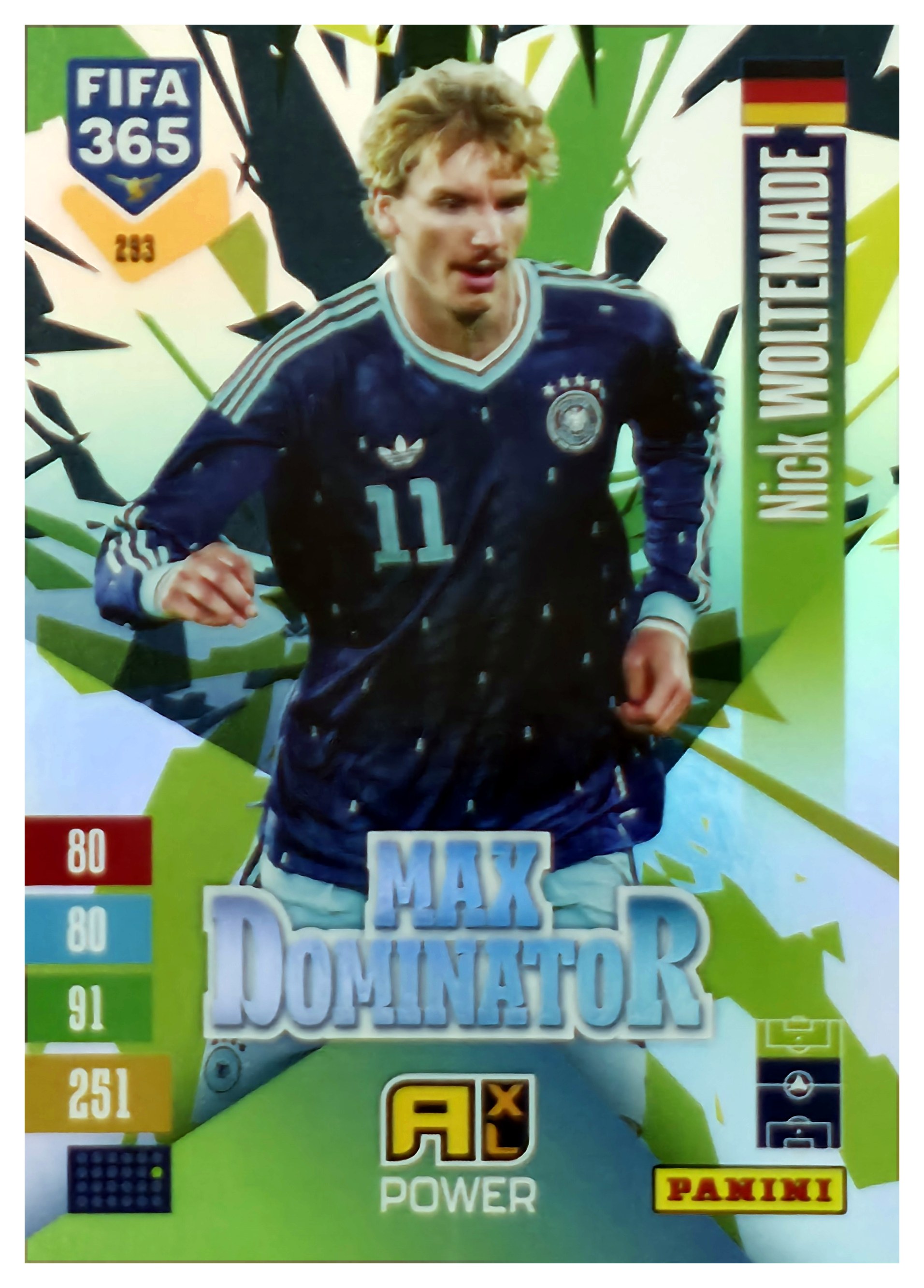 Nick Woltemade - Panini Adrenalyn XL FIFA 365 Max Dominator 2026-27, Nr. 293 – Insert