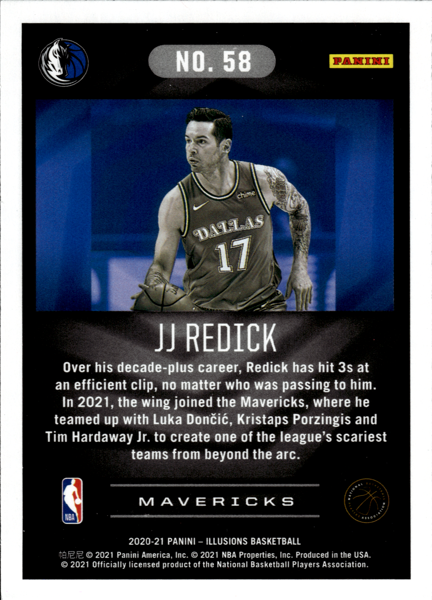 JJ Redick - Panini Illusions Base Set 2020-21, Nr. 58