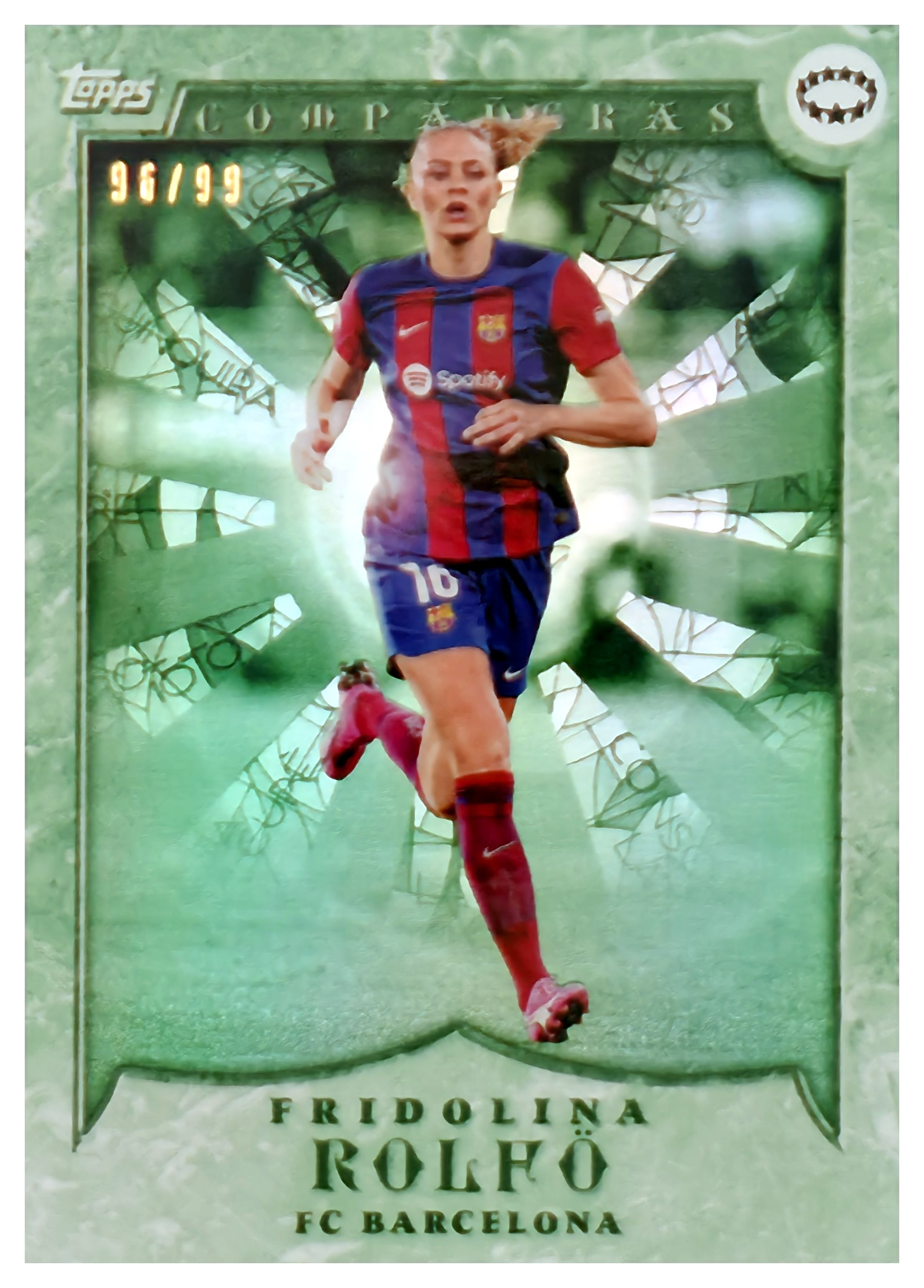 Fridolina Rolfö - Topps Aitana Bonmatí Platinum Curated Set Compañeras 2023-24 (Nummeriert, Green, Insert)