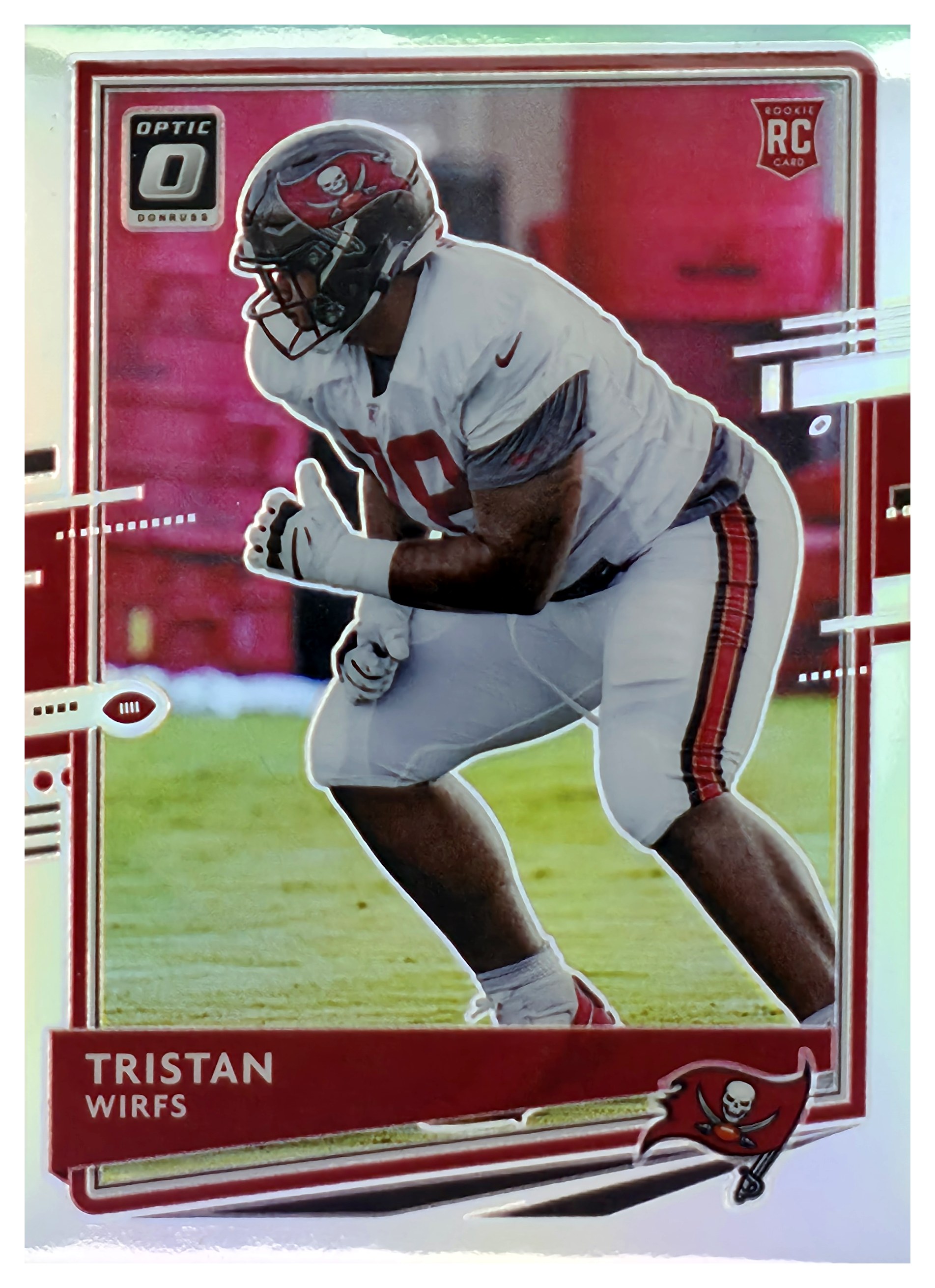 Tristan Wirfs - Panini Donruss Optic Base Set 2020, Nr. 129 – Rookie Card, Holo (Art.-Nr. SG108665)