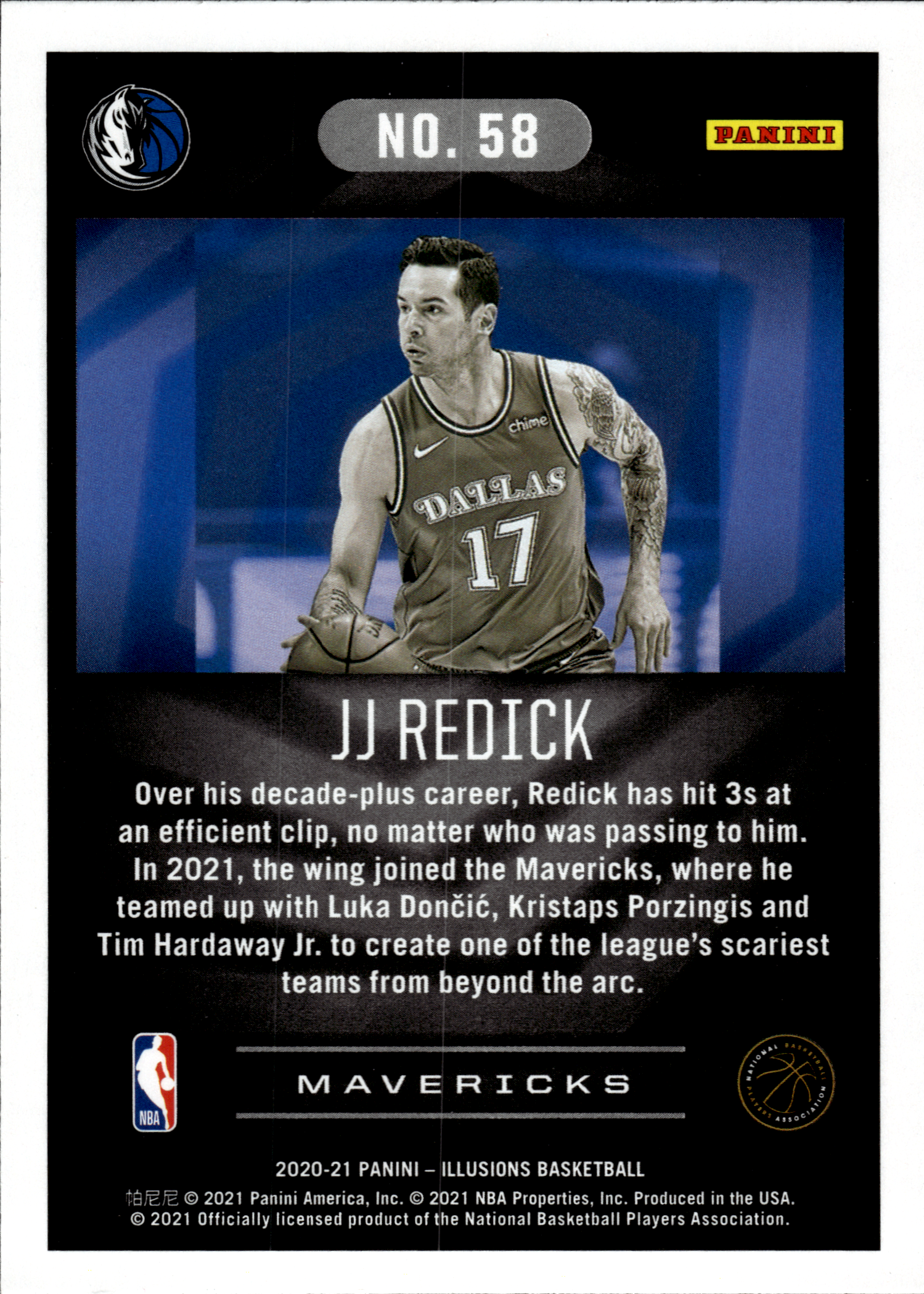 JJ Redick - Panini Illusions Base Set 2020-21, Nr. 58 – Trophy Collection Pink