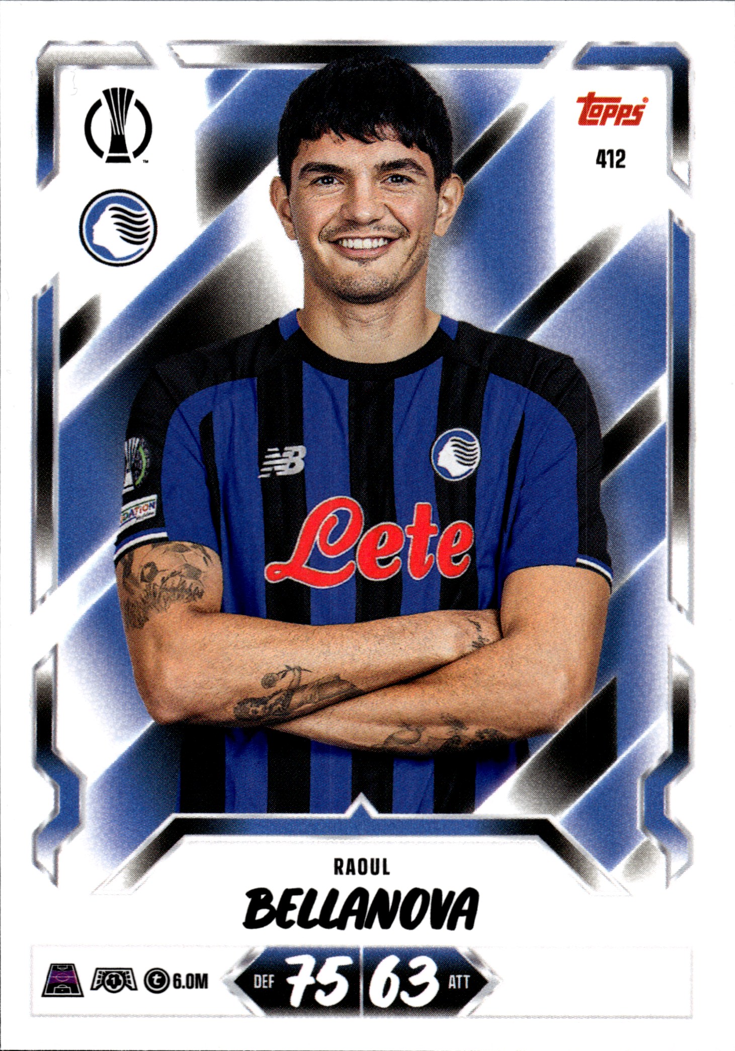 Raoul Bellanova - Topps Match Attax UEFA Club Competitions Base Set 2026-27, Nr. 412 (Art.-Nr. SG107392)