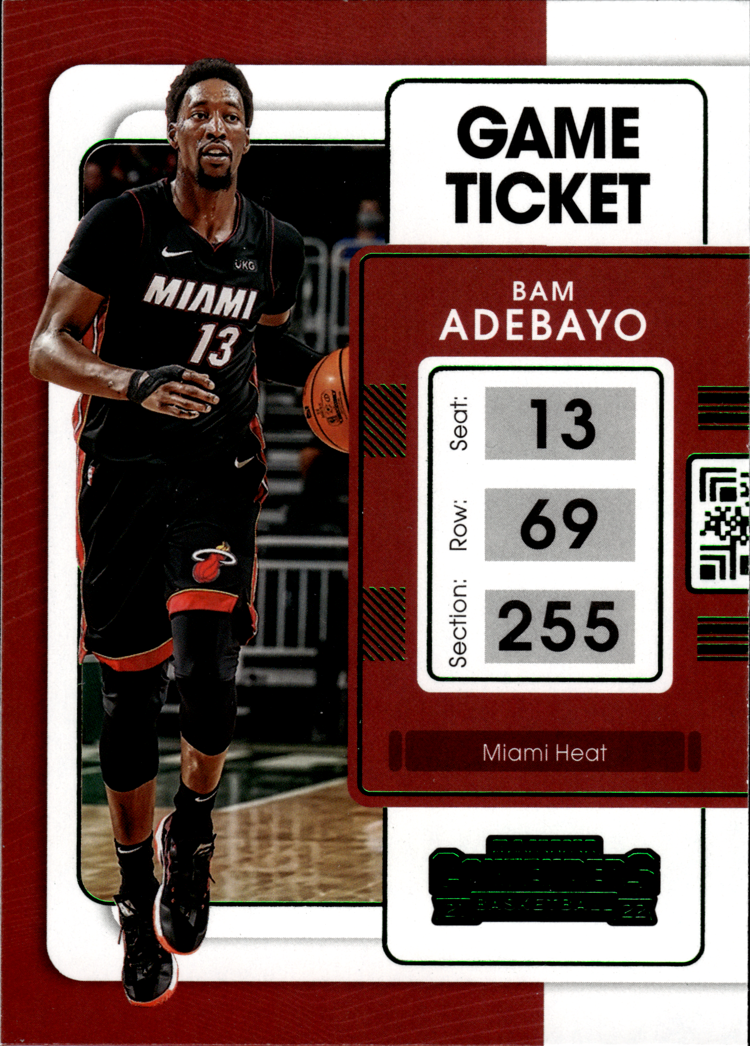 Bam Adebayo - Panini Contenders Game Ticket 2021-22, Nr. 43 (Art.-Nr. SG103765)