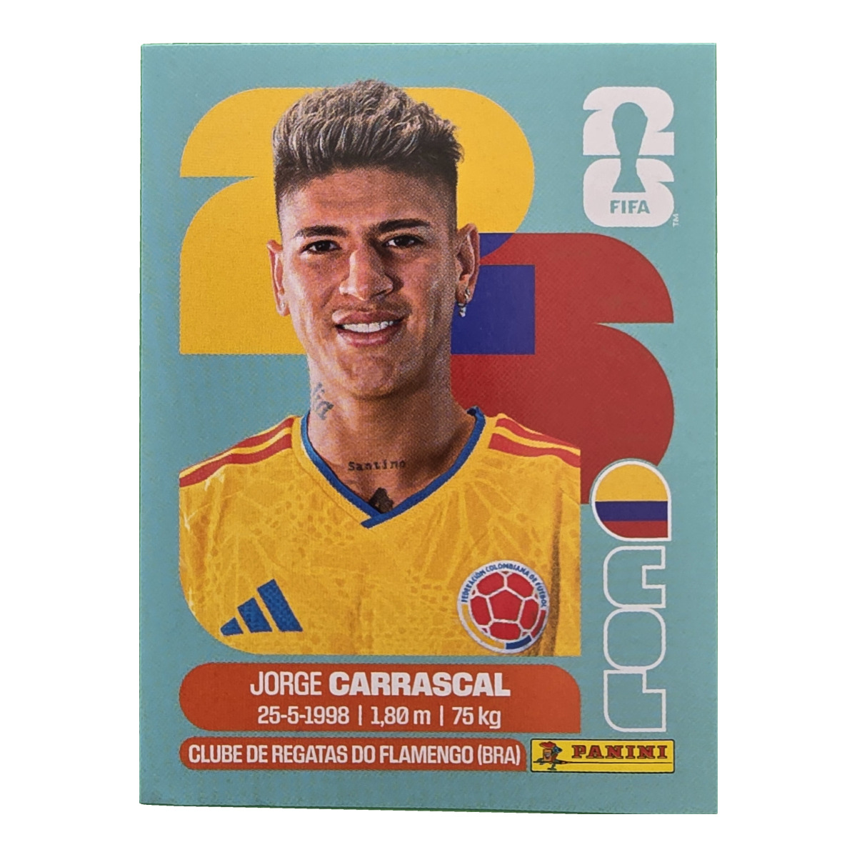 Jorge Carrascal - Kolumbien, FIFA WM 2026, Nr. COL16
