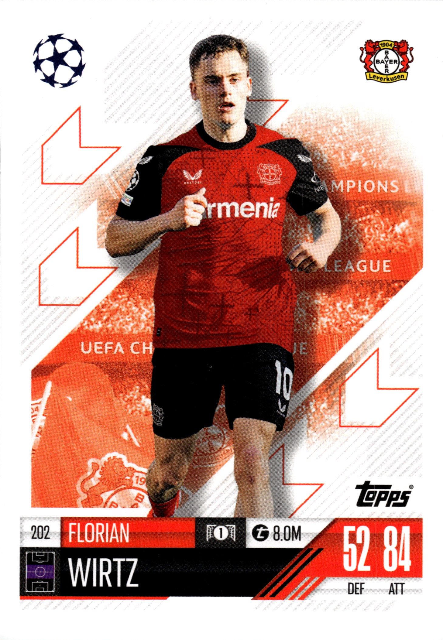 Florian Wirtz - Topps Match Attax UEFA Club Competitions Base Set 2024-25, Nr. 202 (Art.-Nr. SG107955)