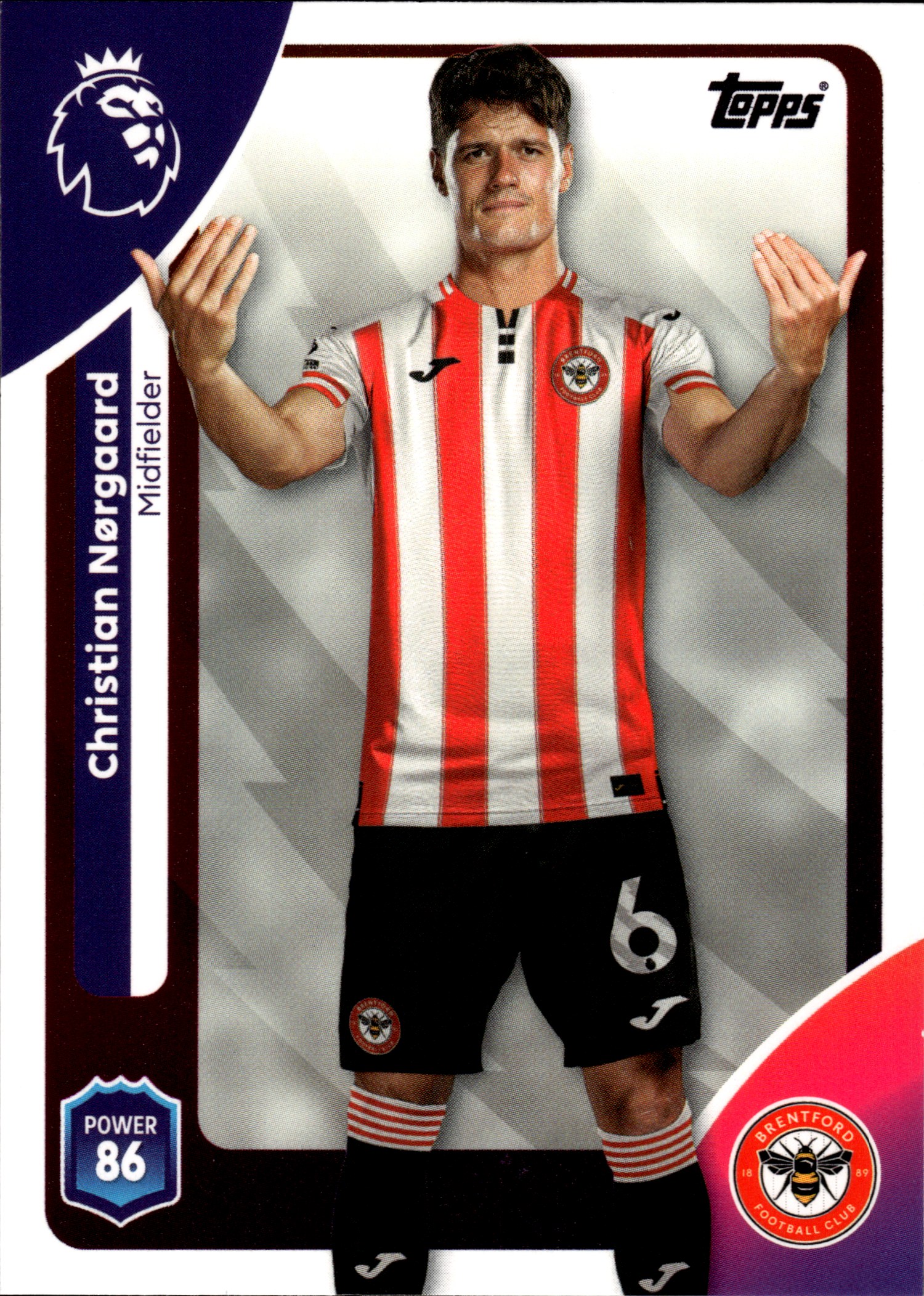 Christian Nørgaard - Topps Match Attax Premier League Base Set 2025-26, Nr. 60 (Art.-Nr. SG109896)