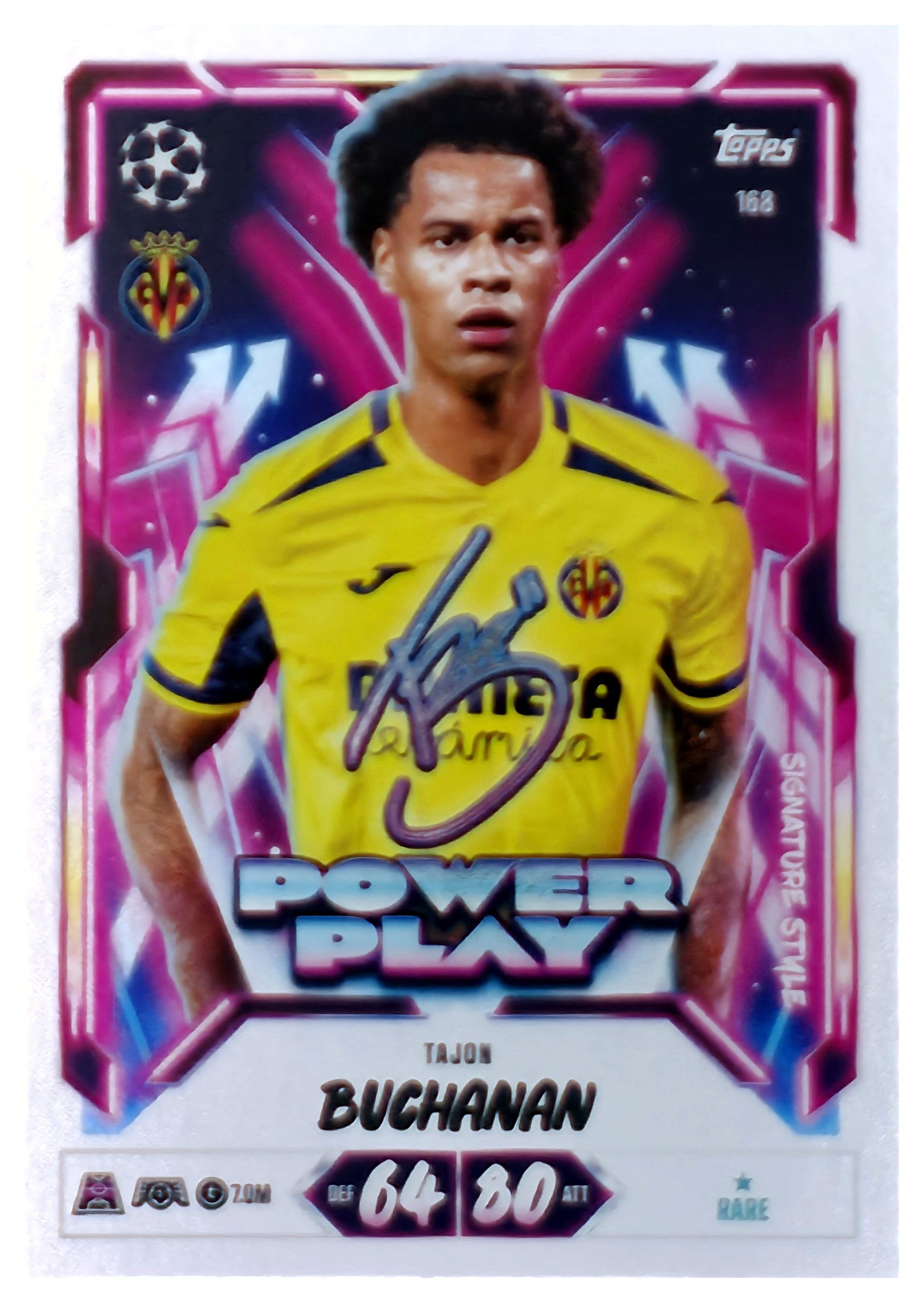 Tajon Buchanan - Topps Match Attax UEFA Club Competitions Power Play Signature Style 2026-27, Nr. 168 (Art.-Nr. SG107565)