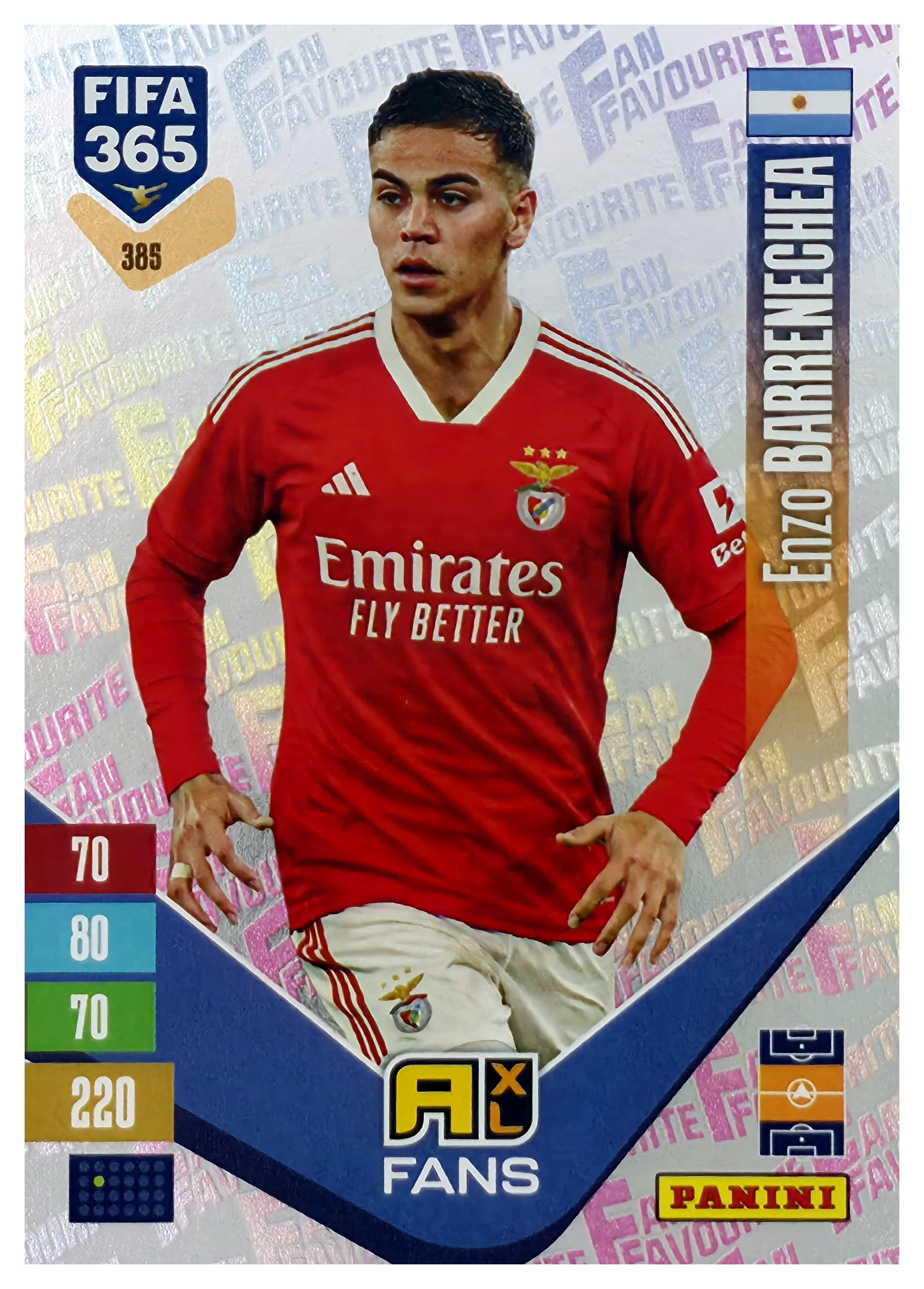 Enzo Barrenechea - Panini Adrenalyn XL FIFA 365 Fan Favourites 2026-27, Nr. 385 – Insert (Art.-Nr. SG110462)