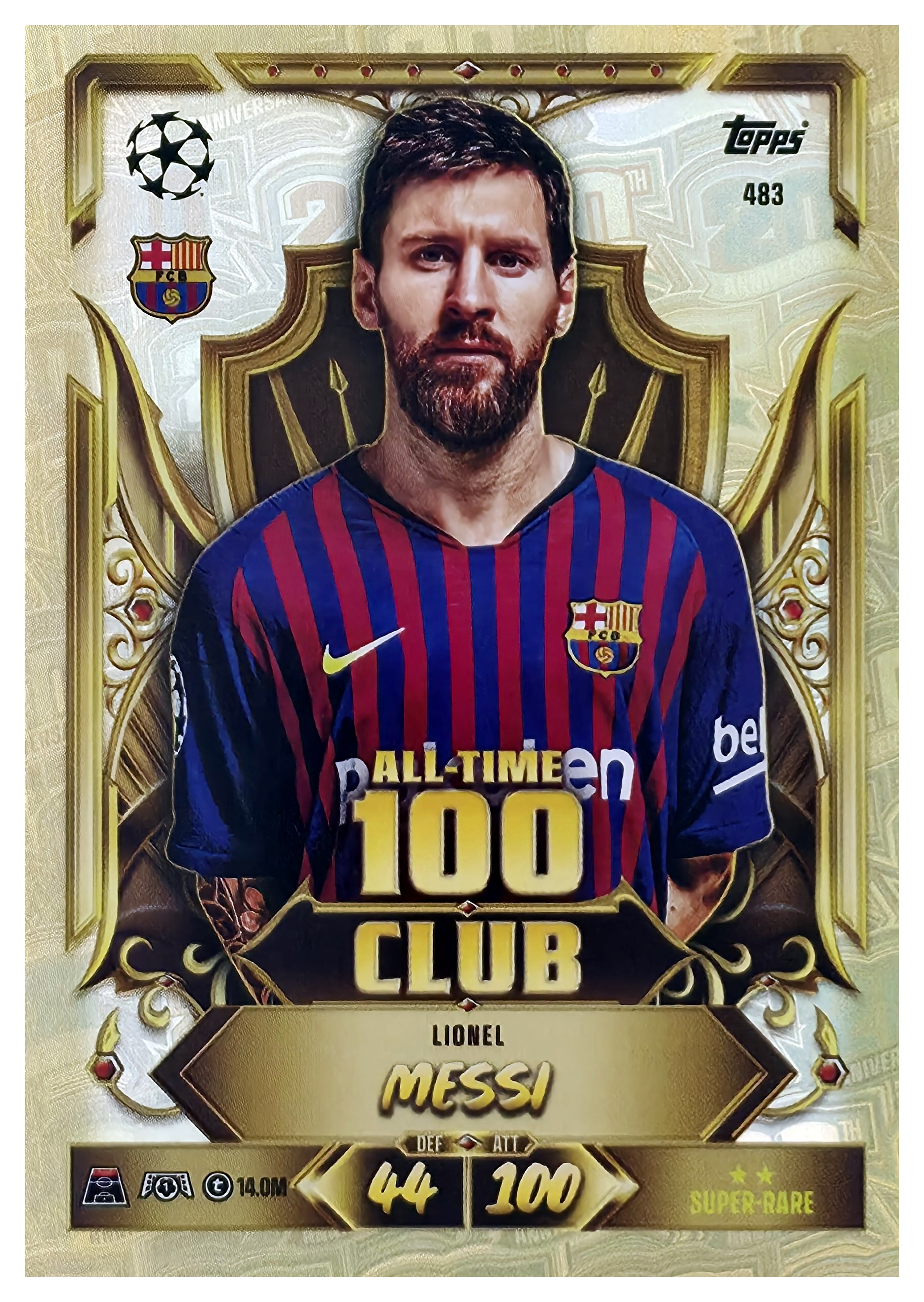 Lionel Messi - Topps Match Attax UEFA Club Competitions All-Time 100 Club 2026-27, Nr. 483 (Art.-Nr. SG107423)