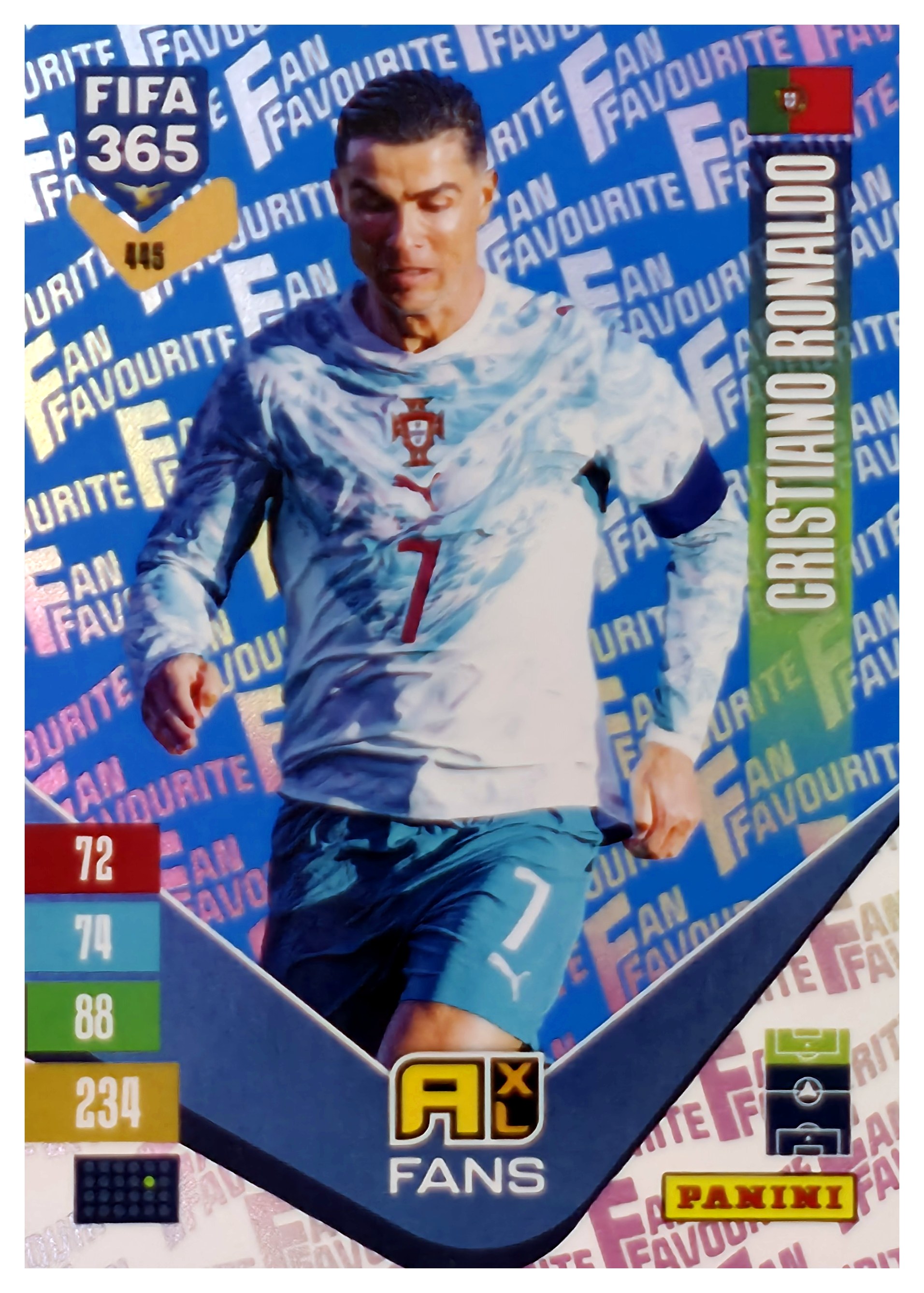 Cristiano Ronaldo - Panini Adrenalyn XL FIFA 365 Fan Favourites 2026-27, Nr. 445 – Blue, Insert (Art.-Nr. SG110570)