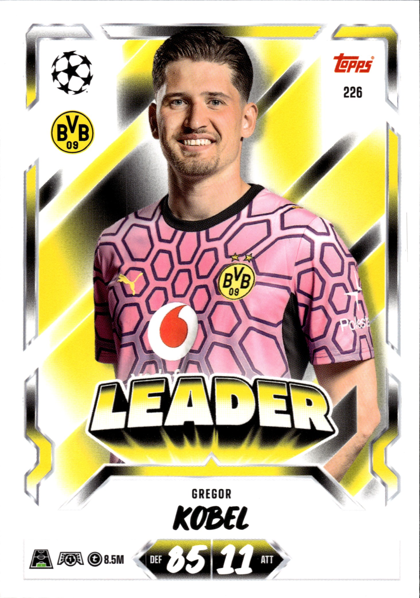 Gregor Kobel - Topps Match Attax UEFA Club Competitions Leader 2026-27, Nr. 226 (Art.-Nr. SG107082)
