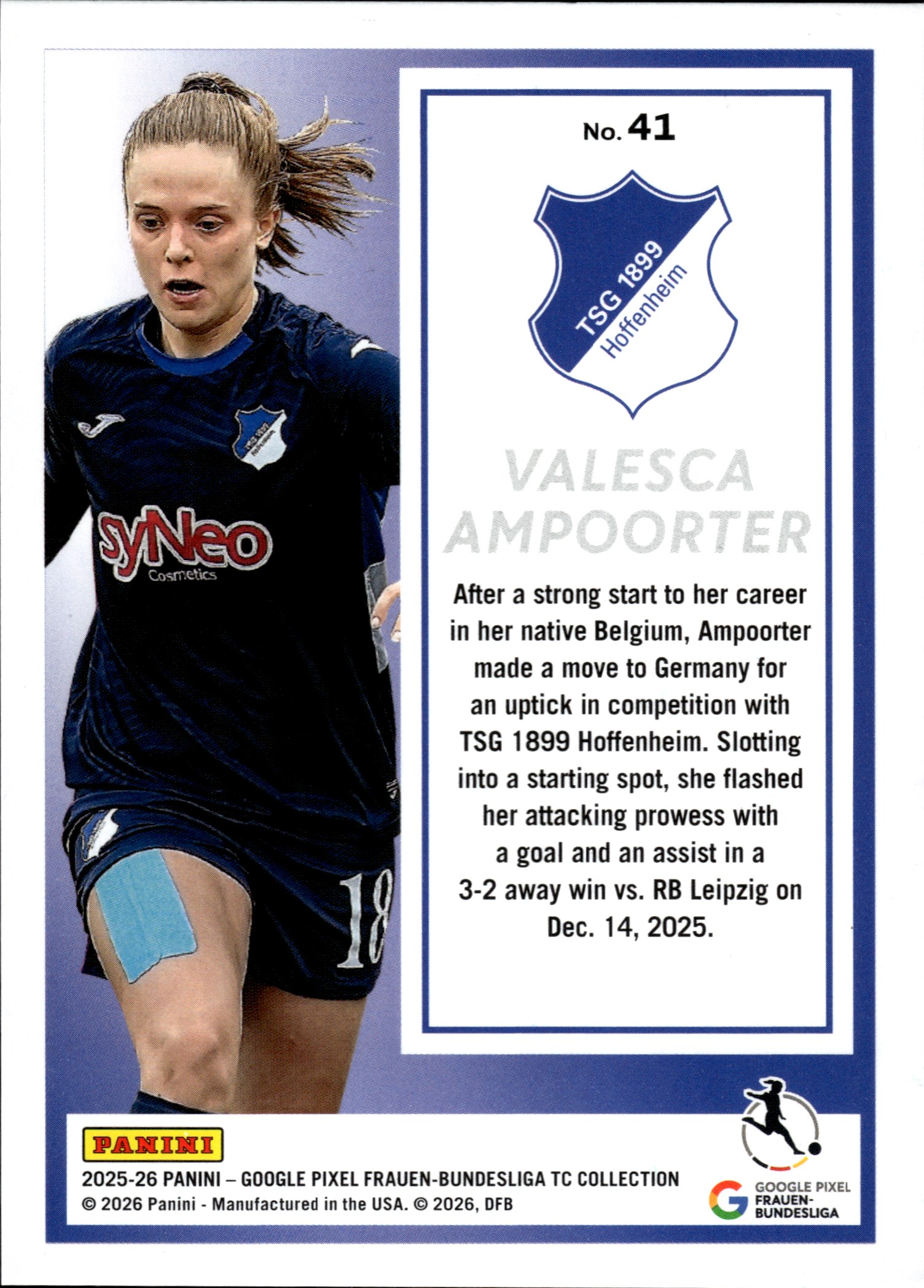 Valesca Ampoorter - Panini Frauen-Bundesliga TC Collection Base Set 2025-26, Nr. 41