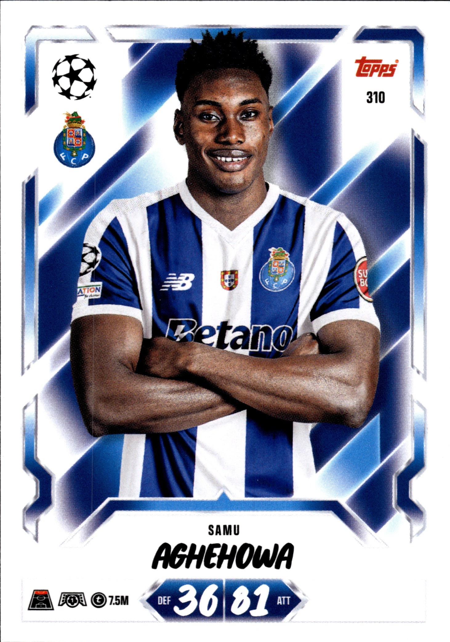 Samu Aghehowa - Topps Match Attax UEFA Club Competitions Base Set 2026-27, Nr. 310 (Art.-Nr. SG107241)