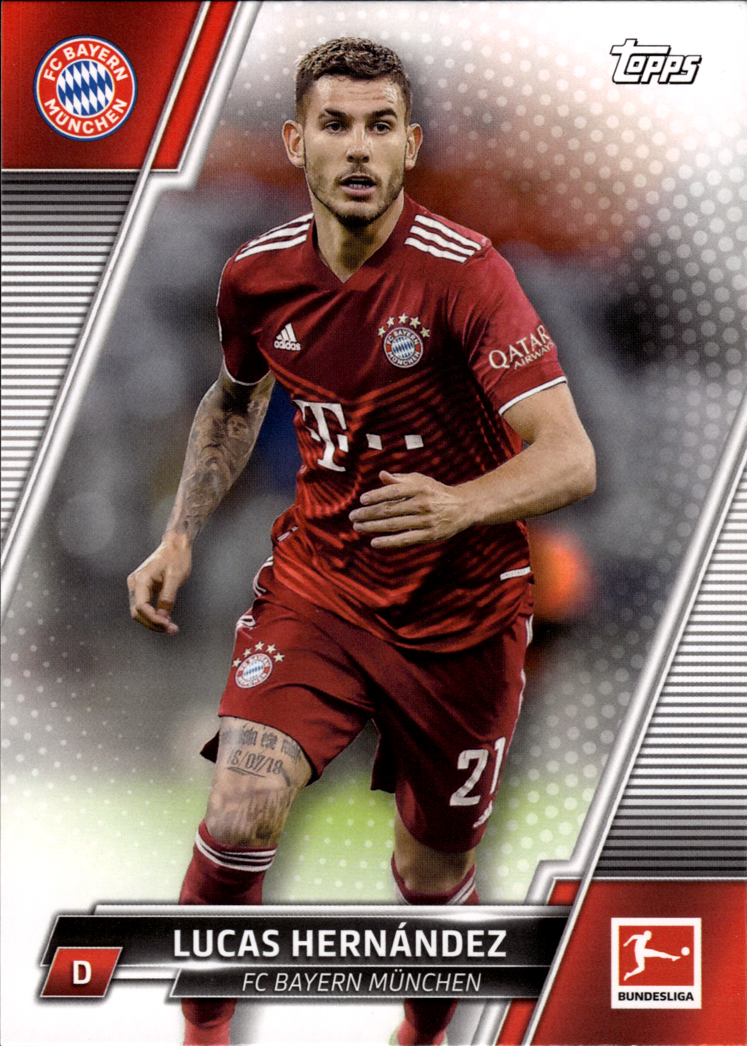 Lucas Hernández - Topps Bundesliga 2021-22, Nr. 154 (Art.-Nr. SG103021)