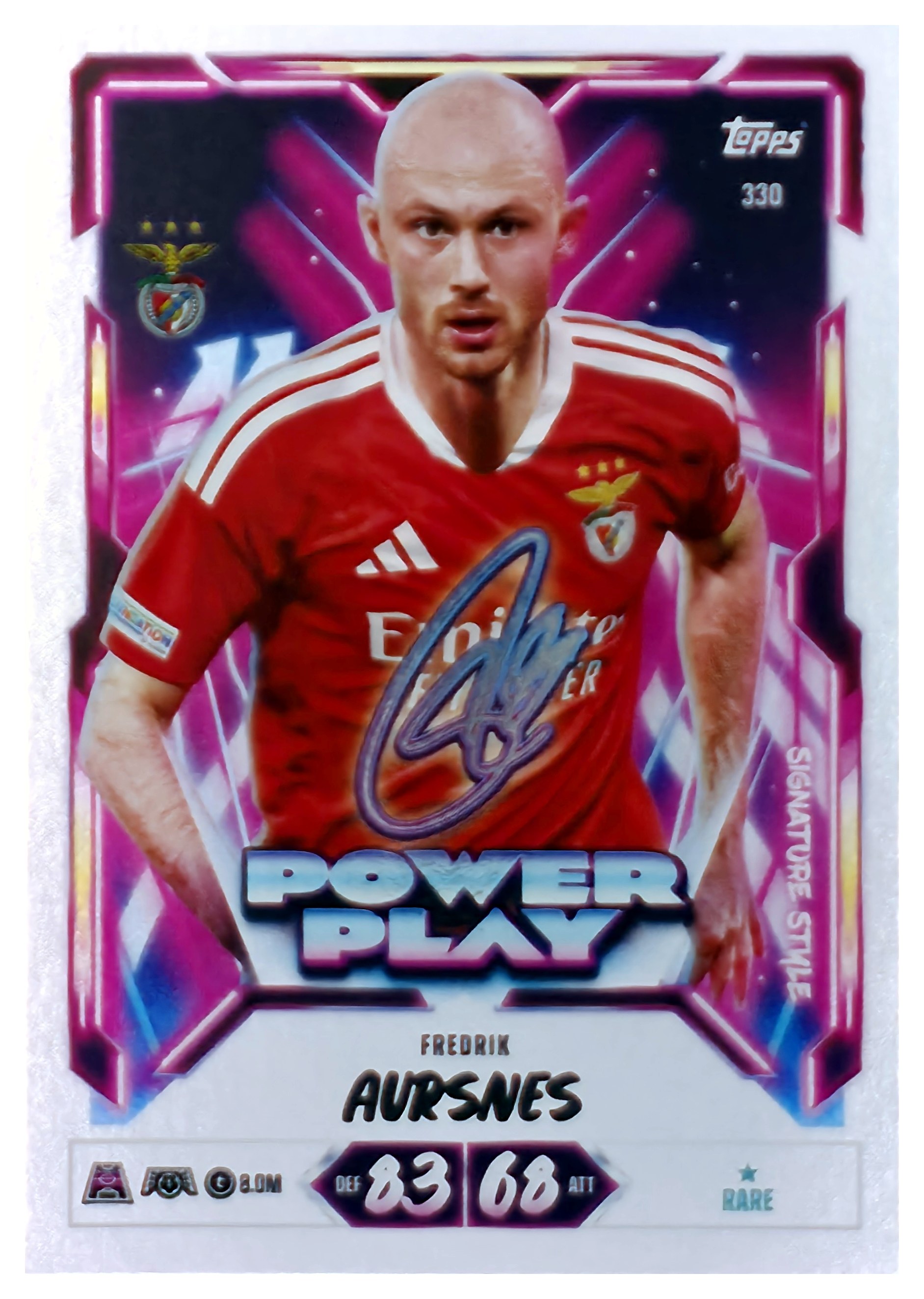 Fredrik Aursnes - Topps Match Attax UEFA Club Competitions Power Play Signature Style 2026-27, Nr. 330 (Art.-Nr. SG107517)