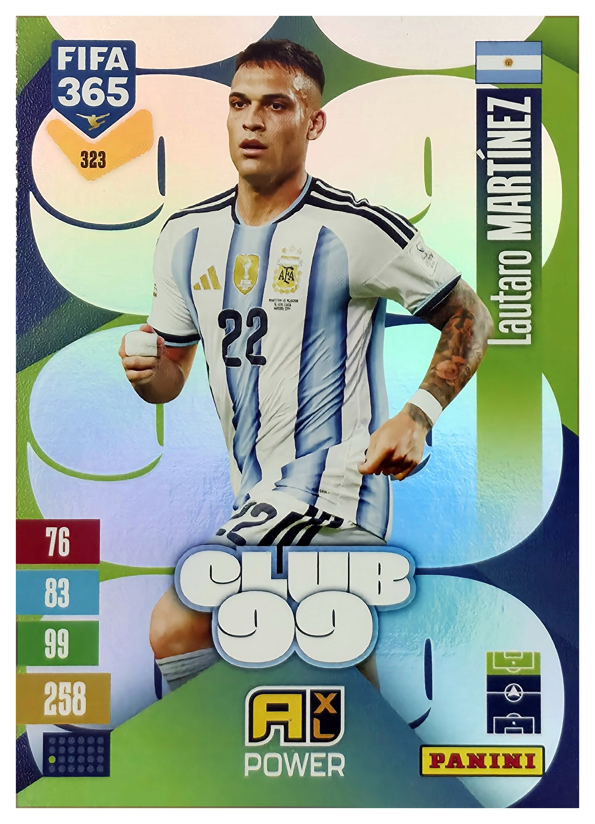 Lautaro Martínez - Panini Adrenalyn XL FIFA 365 Club 99 2026-27, Nr. 323 – Insert (Art.-Nr. SG110688)