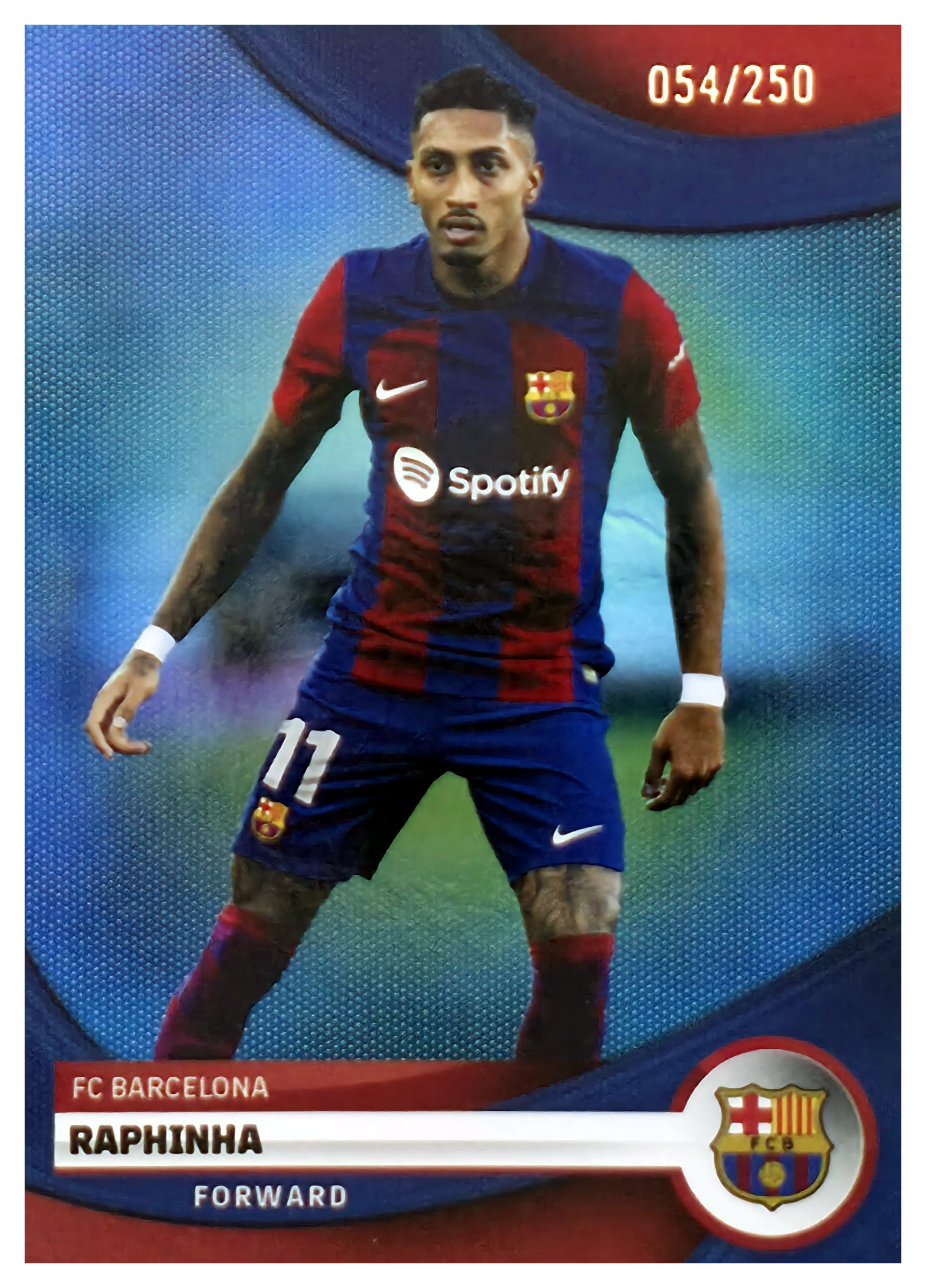 Raphinha - Topps FC Barcelona Team Set First Team 2023-24, Nr. 20 – Nummeriert, Blue (Art.-Nr. SG108730)