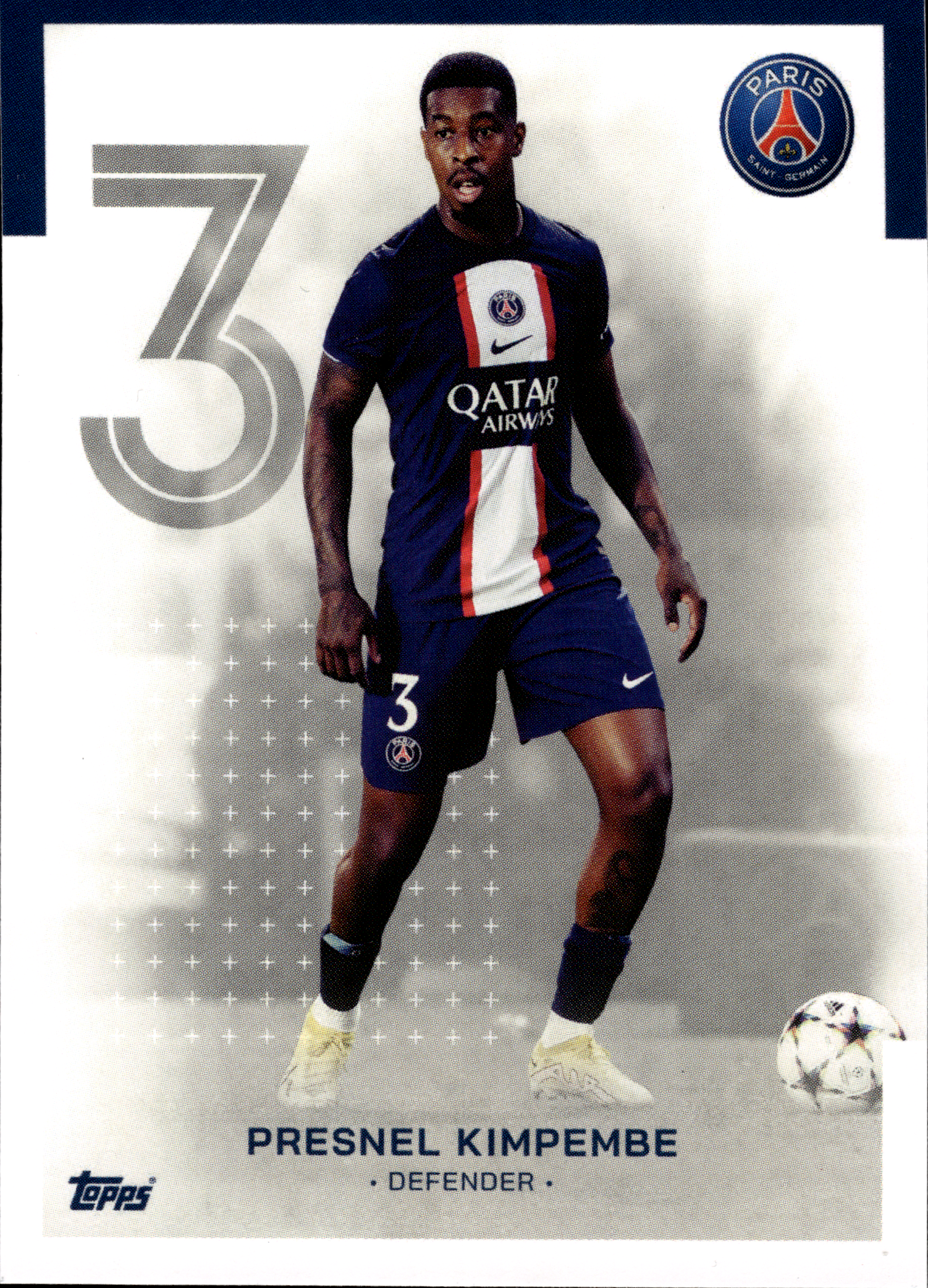 Presnel Kimpembe - Topps Paris Saint-Germain Official Team Set 2023-24, Nr. 3 (Art.-Nr. SG102971)